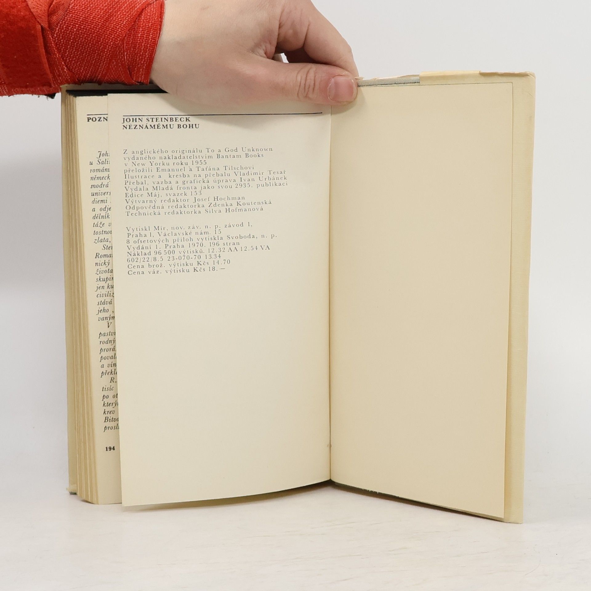 John Steinbeck Neznámému bohu