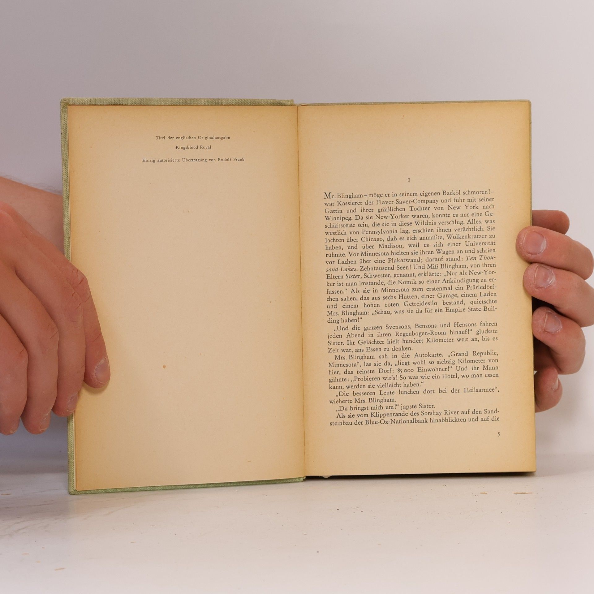 Sinclair Lewis Der Königliche Kingsblood