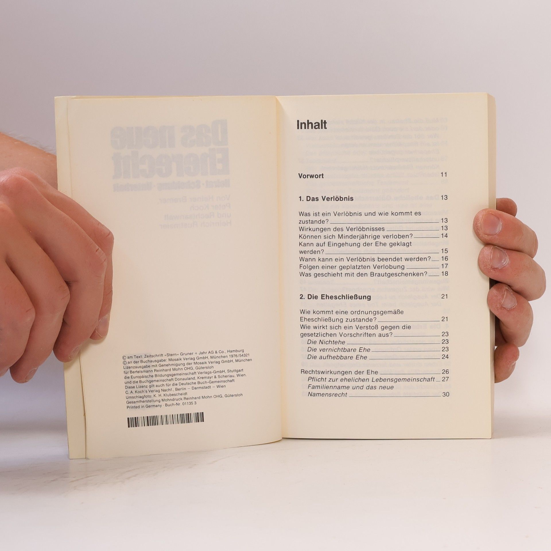 Various authors Das neue Eherecht