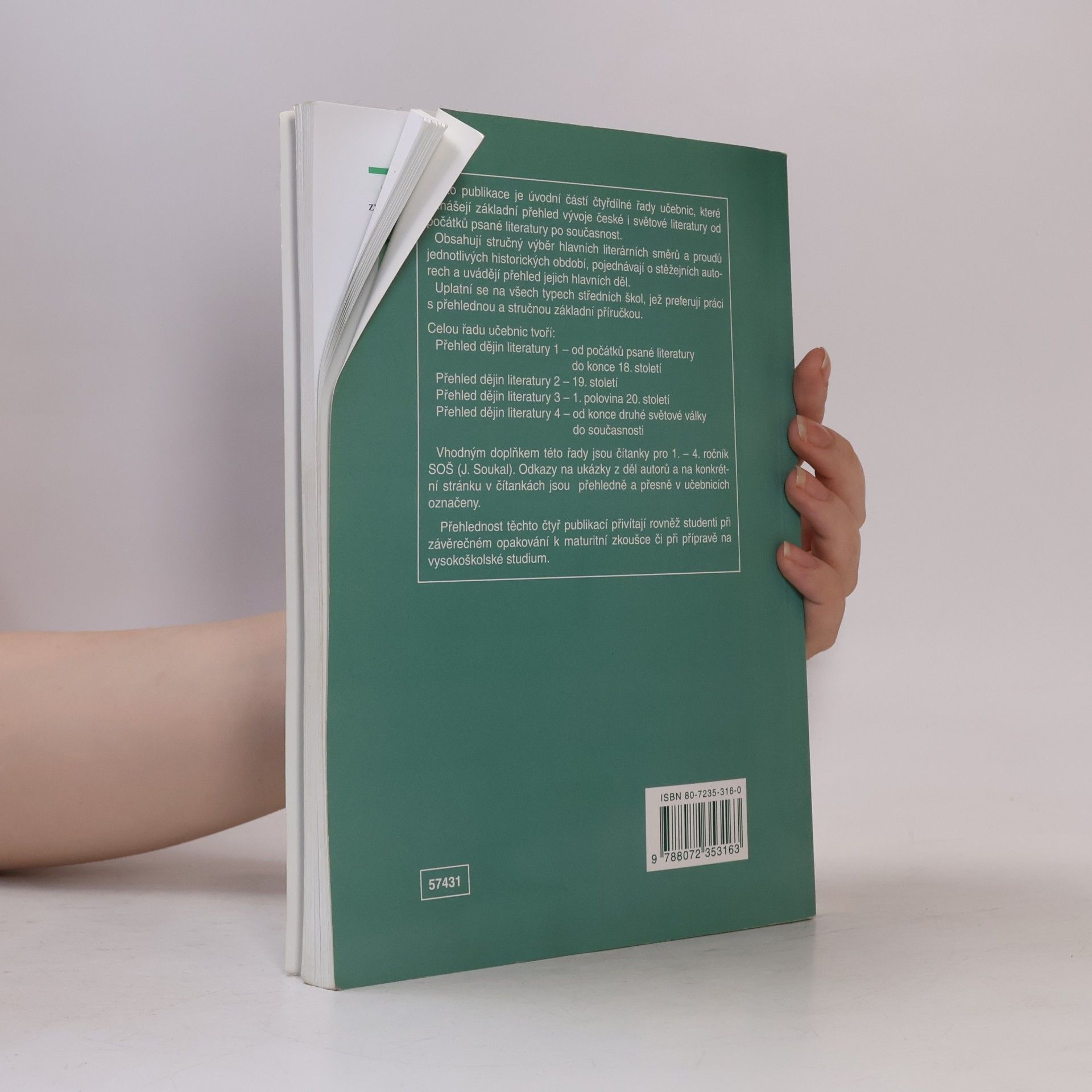 Josef Soukal Přehled dějin literatury: Pro střední školy. 1, Od počátků psané literatury do konce 18. století