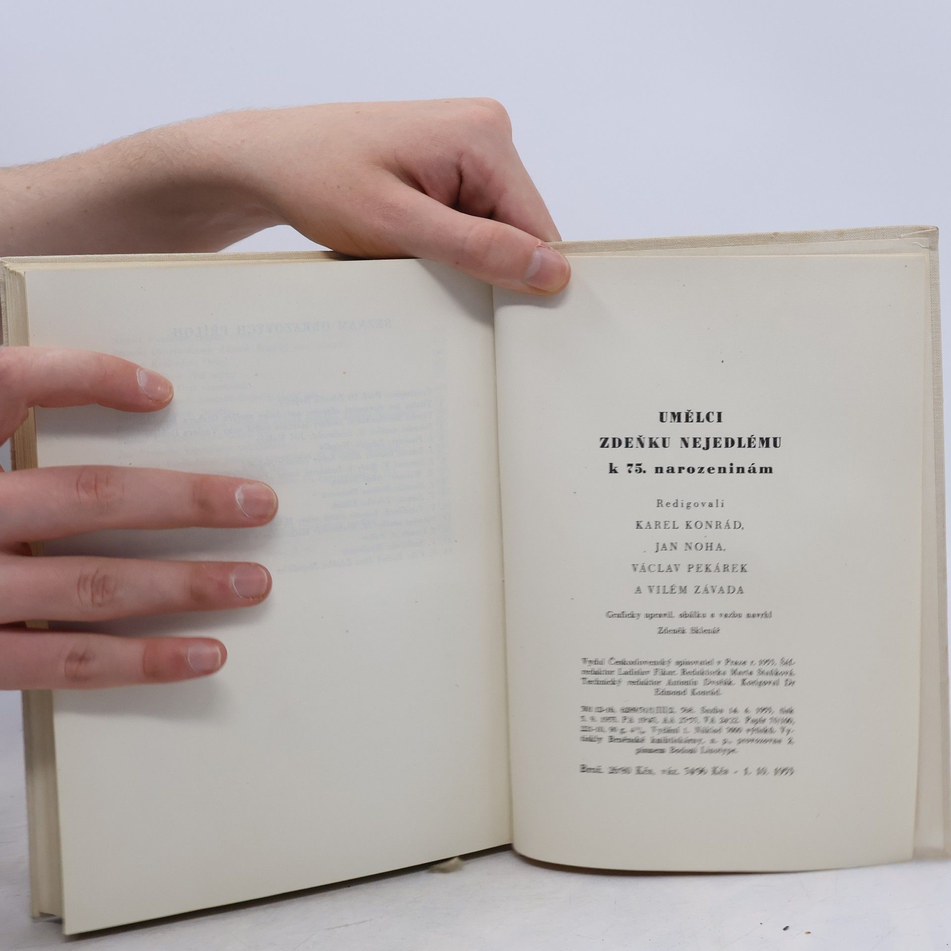 Various authors Umělci Zdeňku Nejedlému k 75.narozeninám