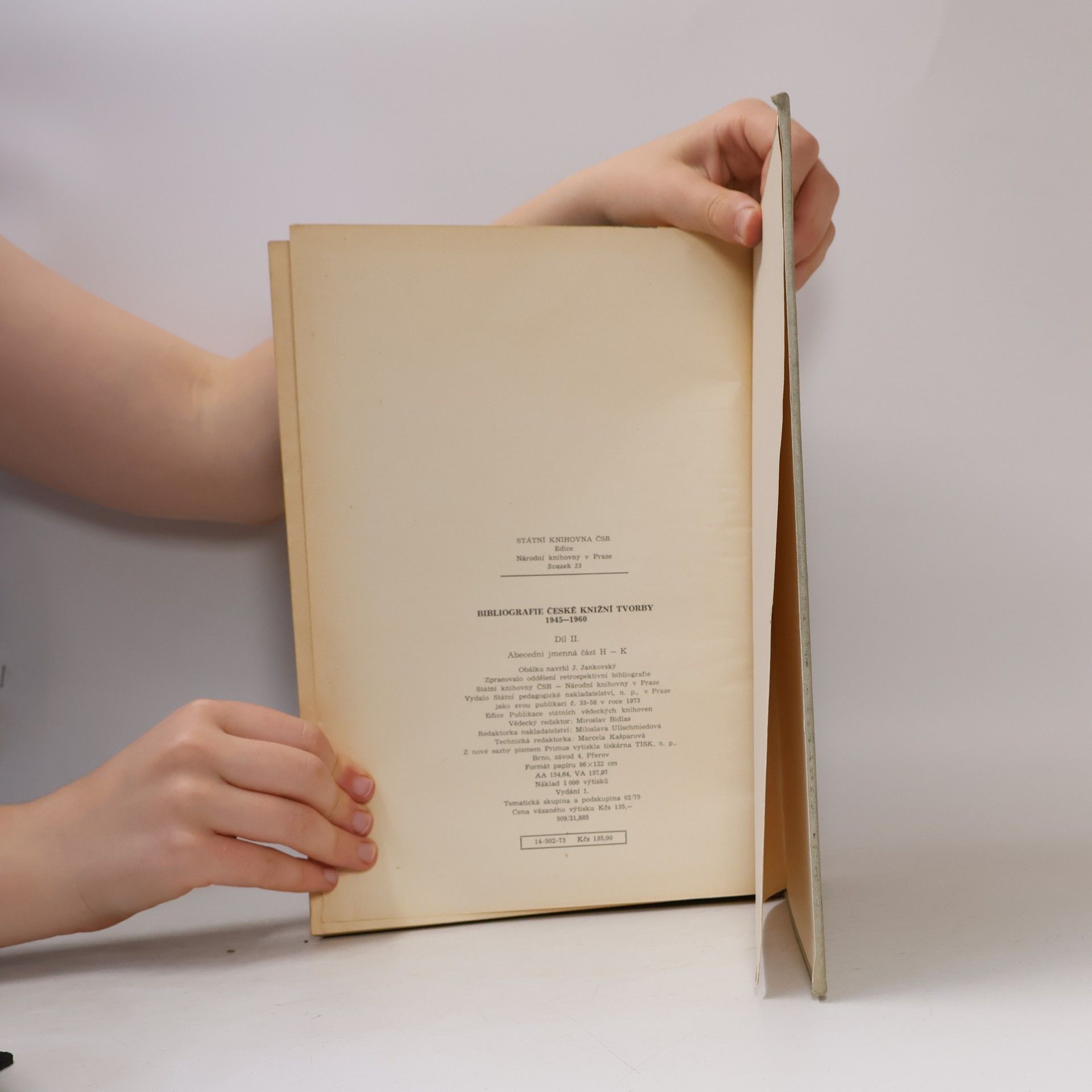 Autorenkollektiv Bibliografie české knižní tvorby 1945-1960 II. H-K