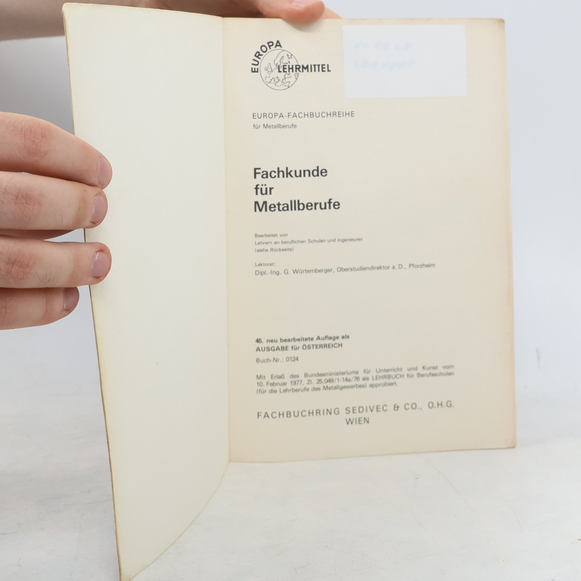 Fachkunde für Metallberufe