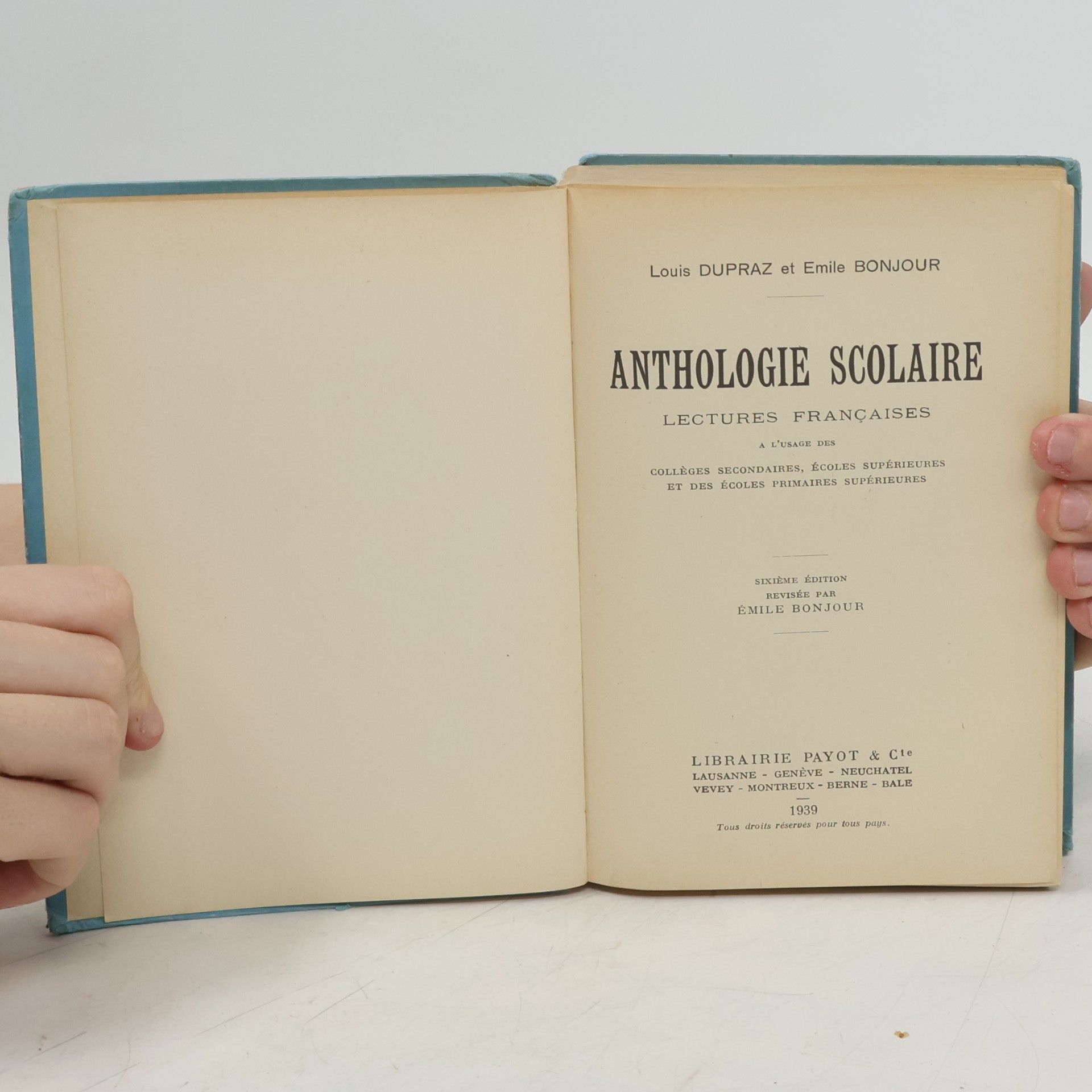 Louis Dupraz Anthologie scolaire