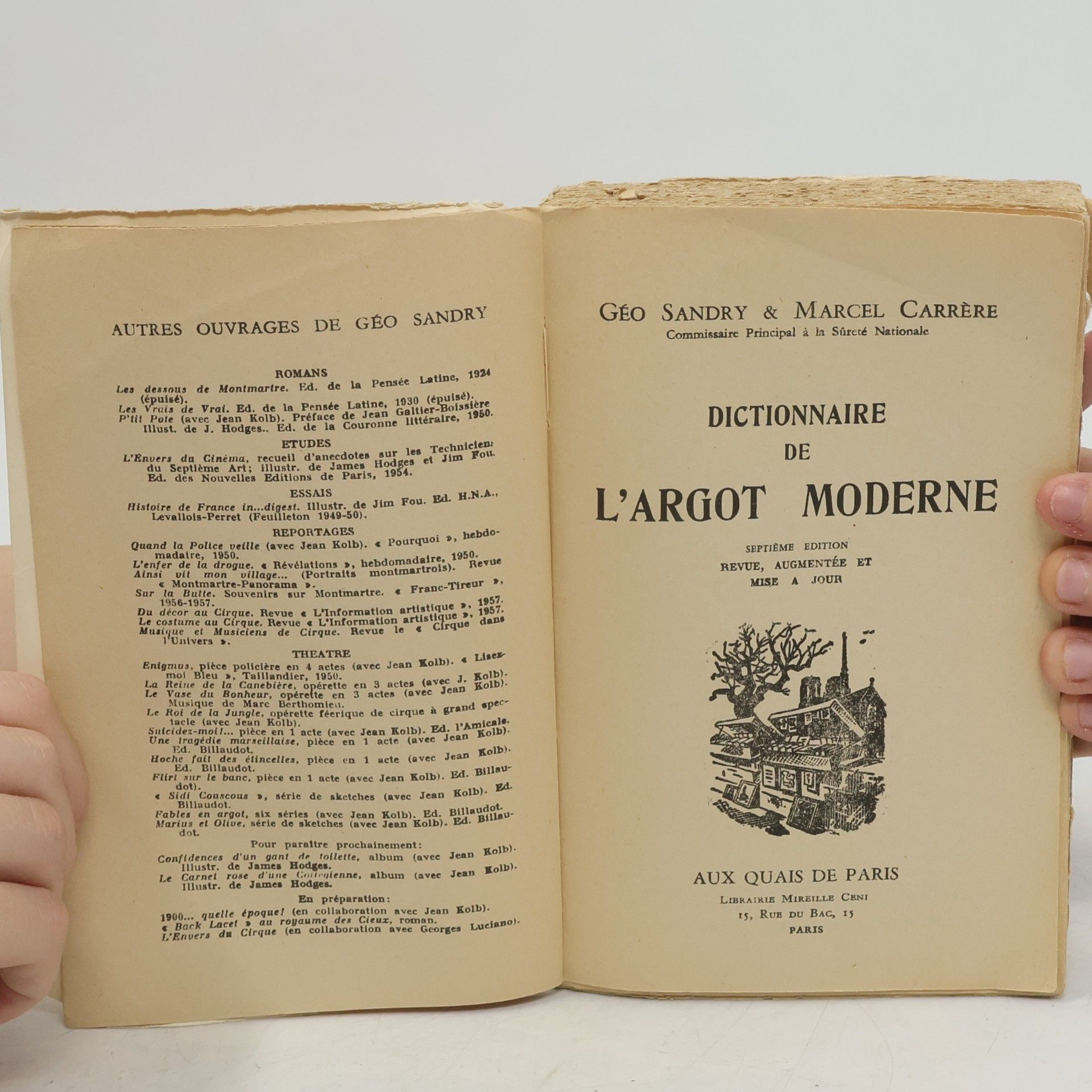 Georges Sandry Dictionnaire de l'Argot Moderne