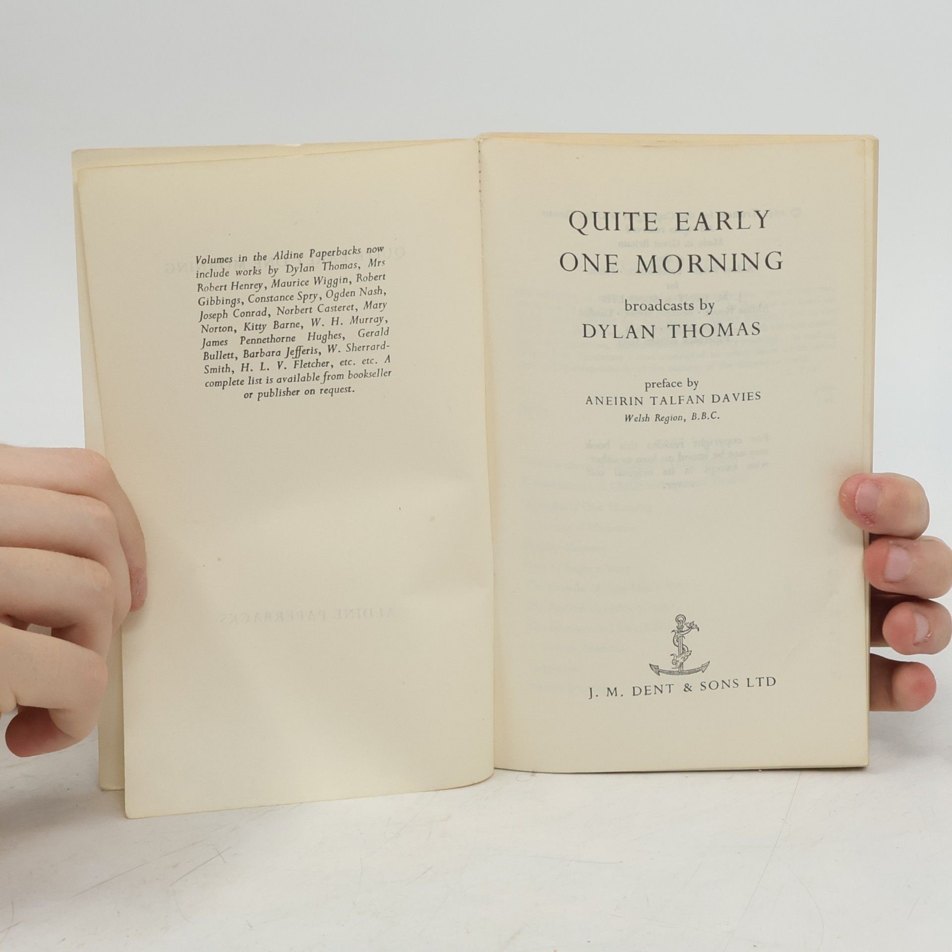 Dylan Thomas Quite Early One Morning