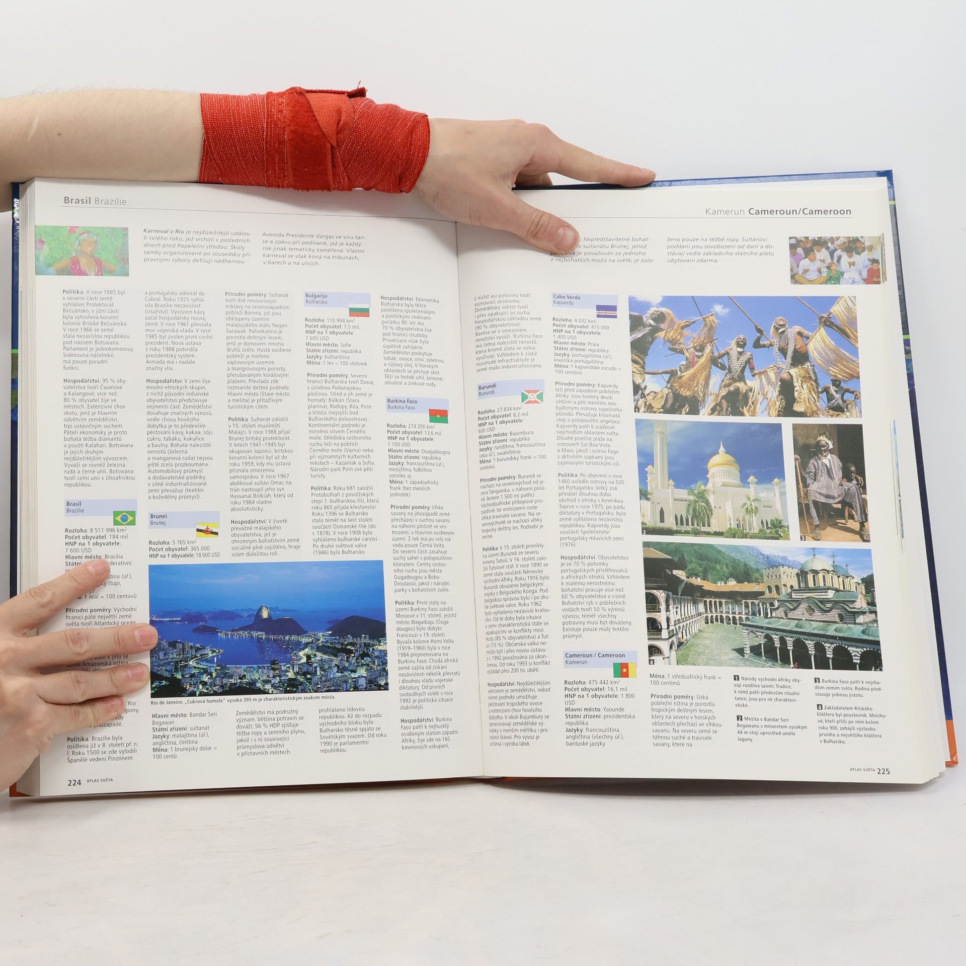 Irena Rybová Atlas světa nové zpracování, systém piktogramů, lexikon zemí