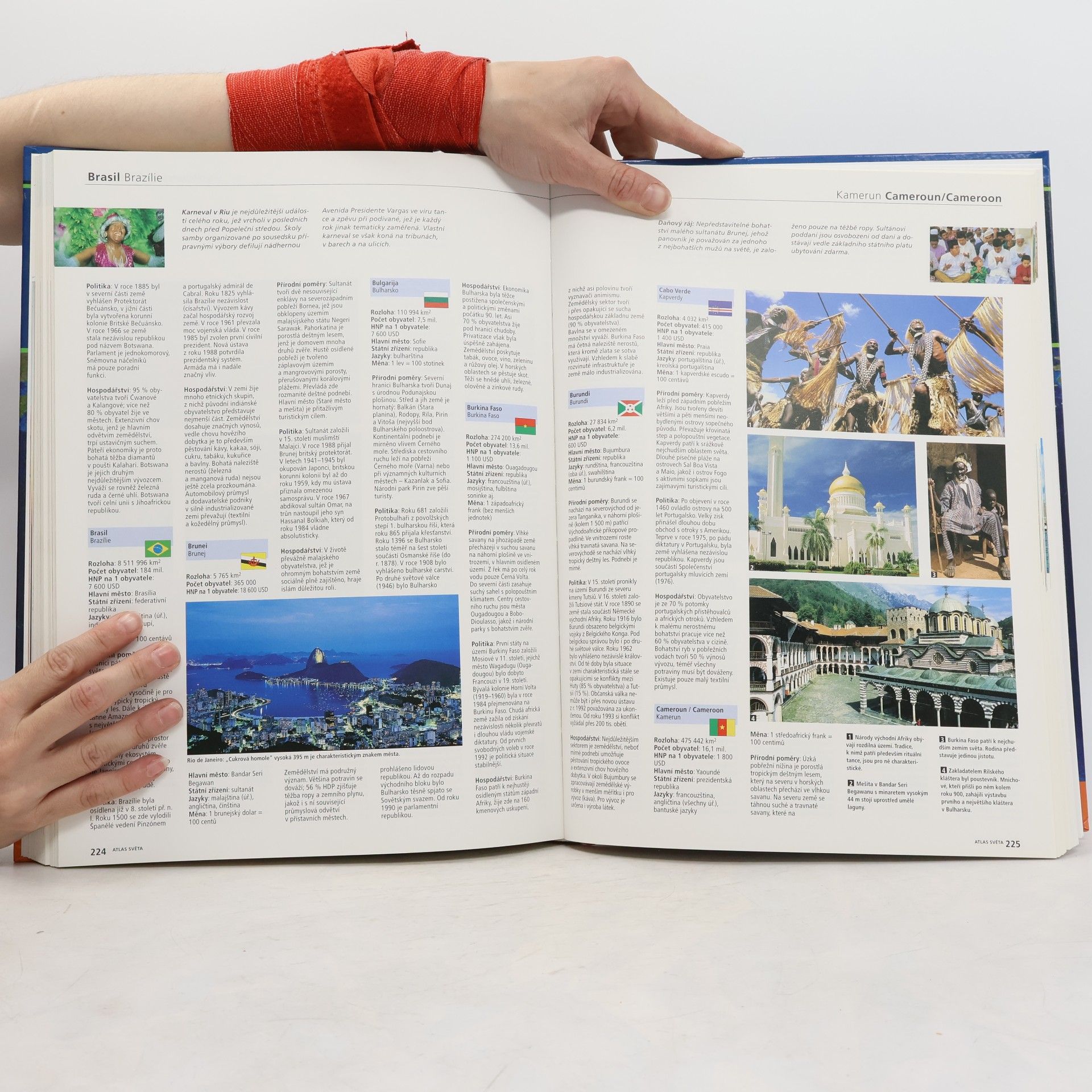 Irena Rybová Atlas světa nové zpracování, systém piktogramů, lexikon zemí