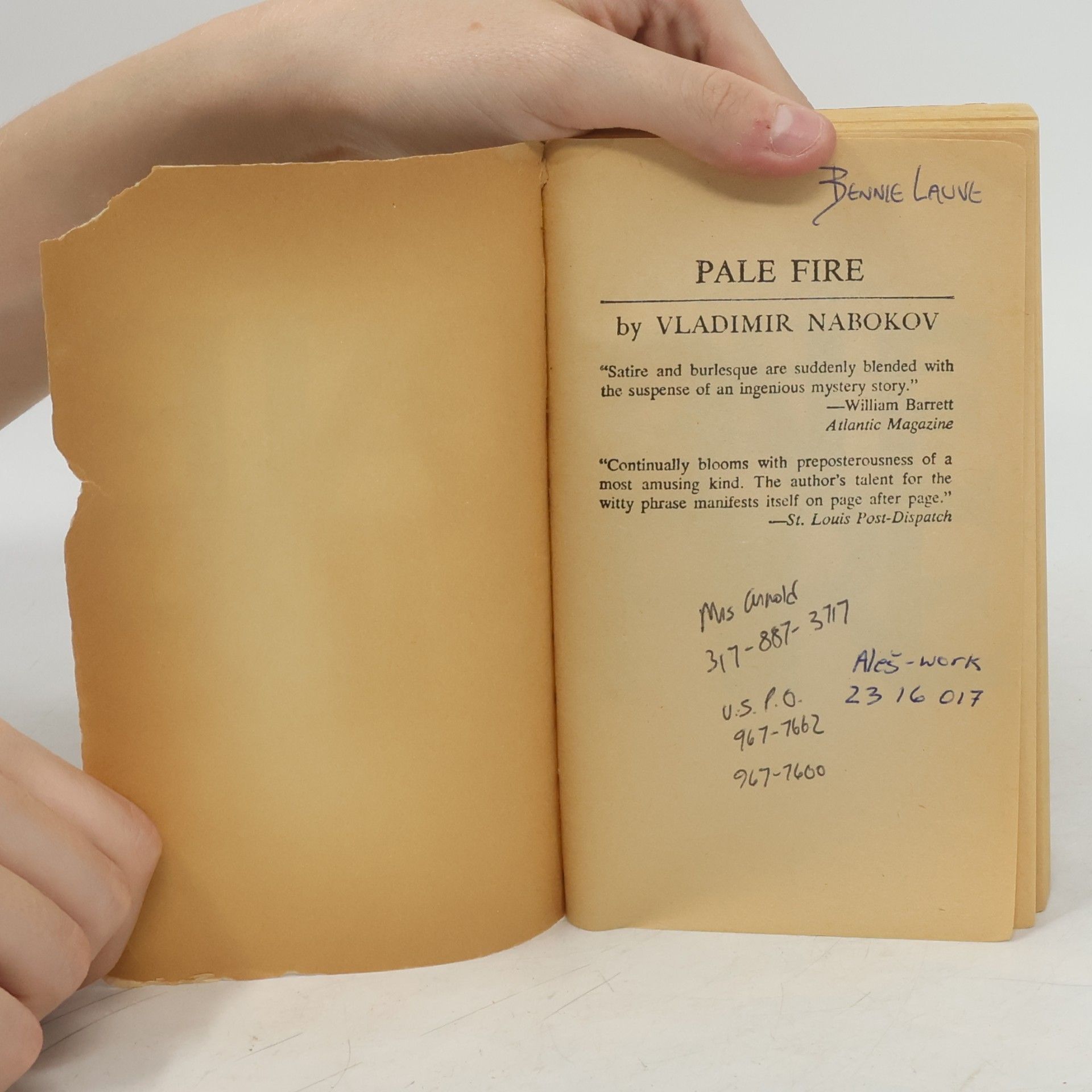 Vladimir Vladimirovič Nabokov Pale Fire