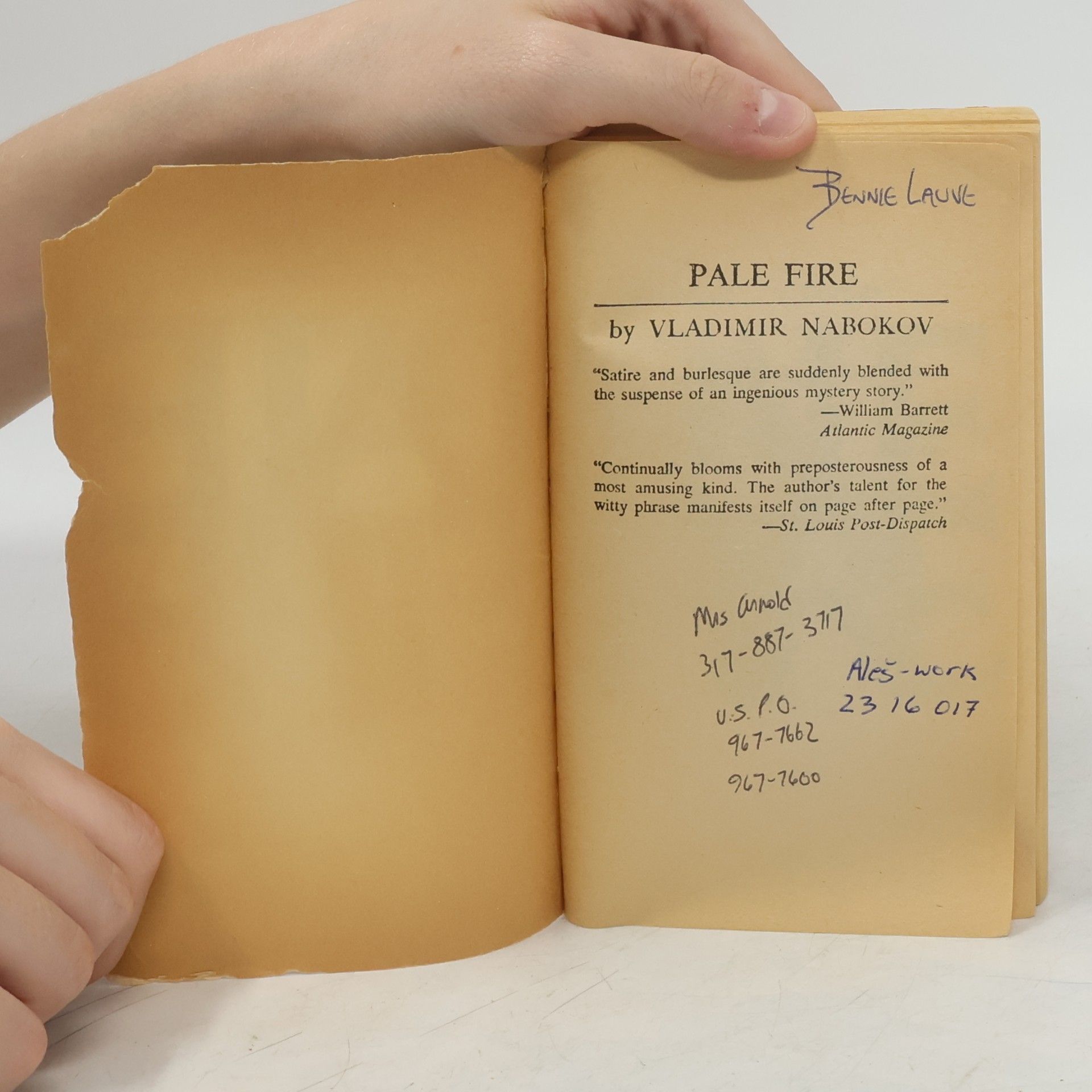 Vladimir Vladimirovič Nabokov Pale Fire