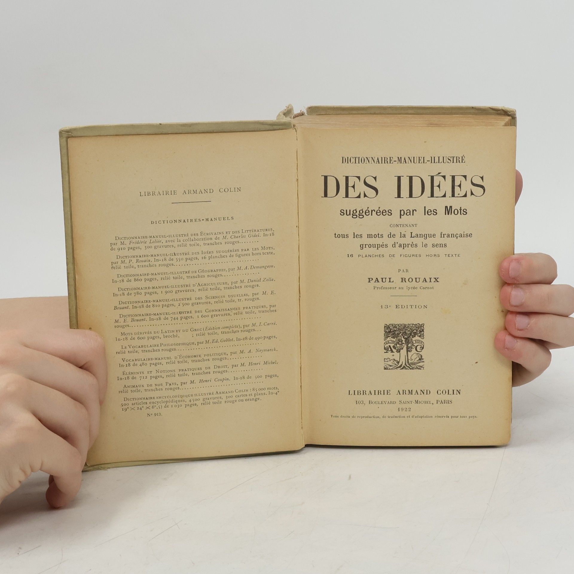 Paul Rouaix Dictionnaire-Manuel-Illustré des Idées Suggérées par les Mots