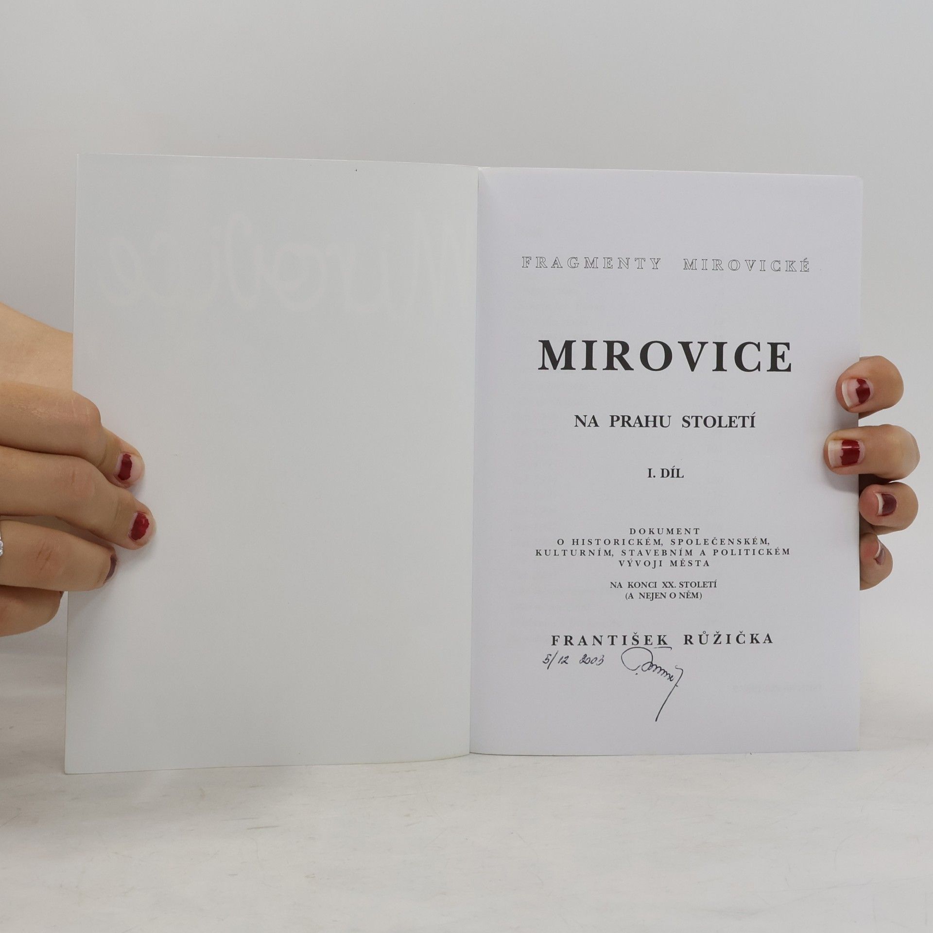 František Růžička Mirovice na prahu století