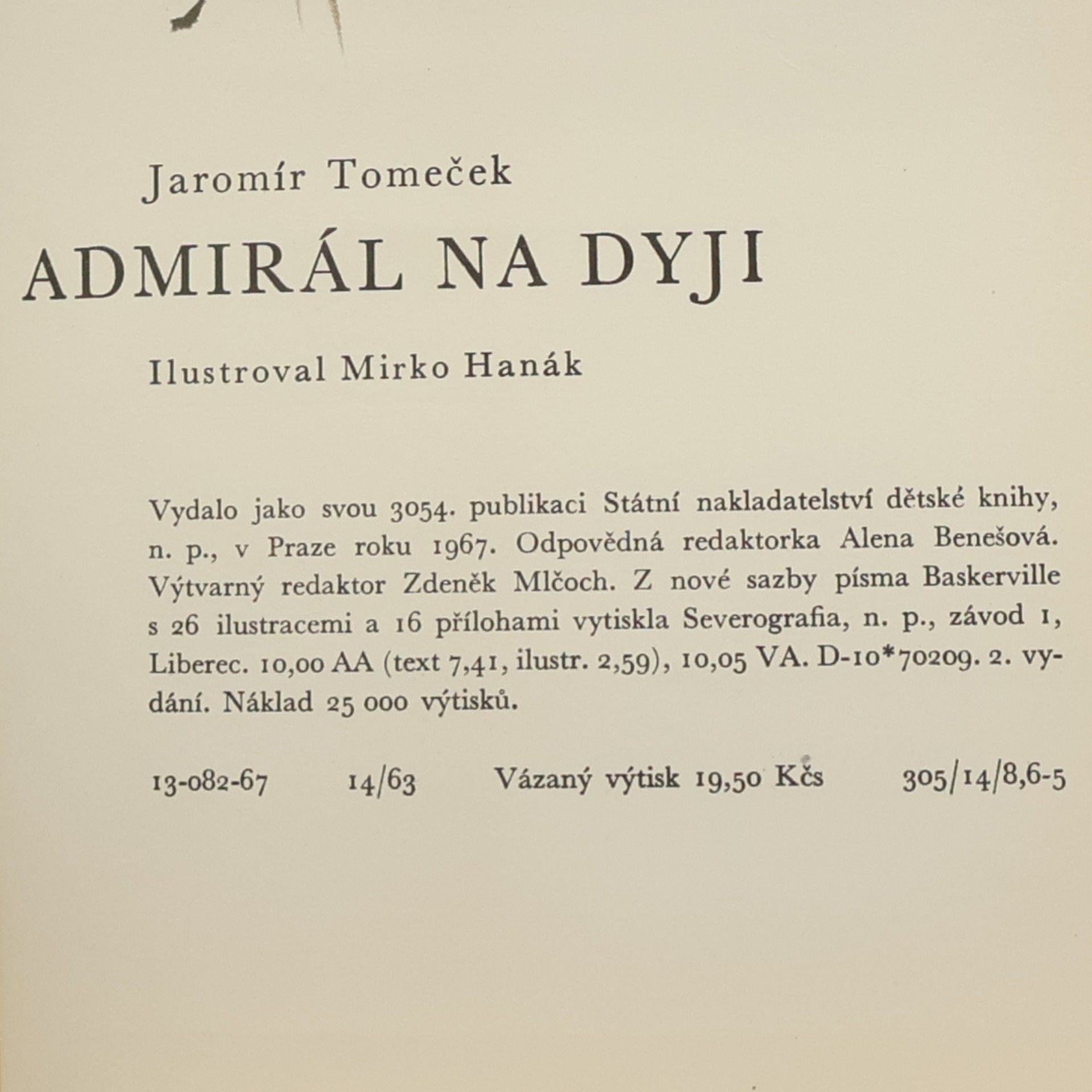 Jaromír Tomeček Admirál na Dyji