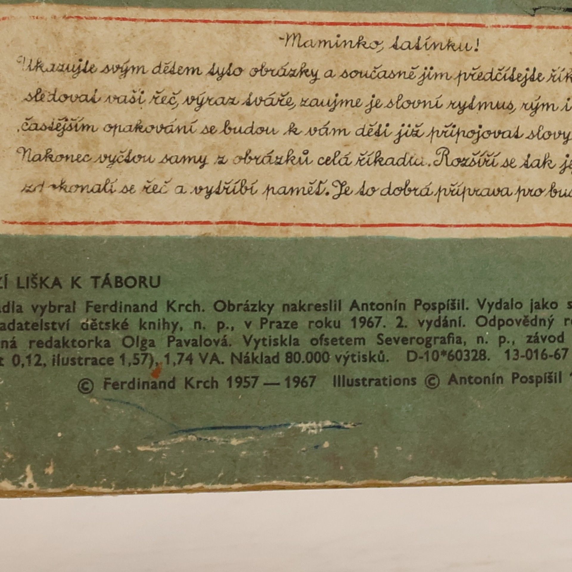 Ferdinand Krch Běží liška k táboru