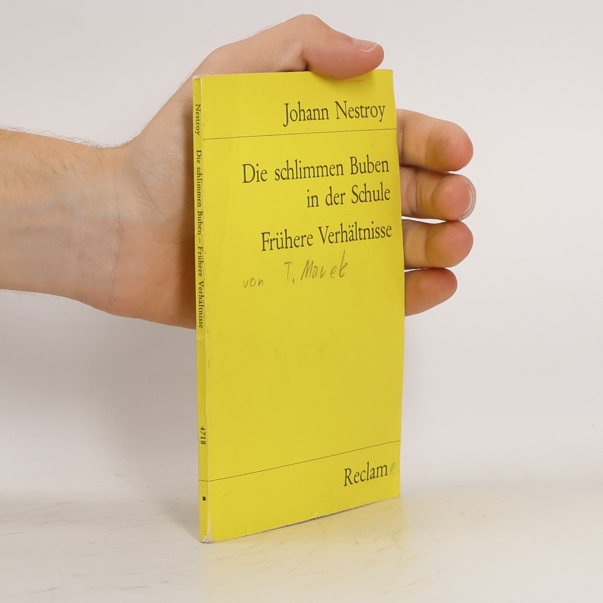 Johann Nestroy Die schlimmen Buben in der Schule