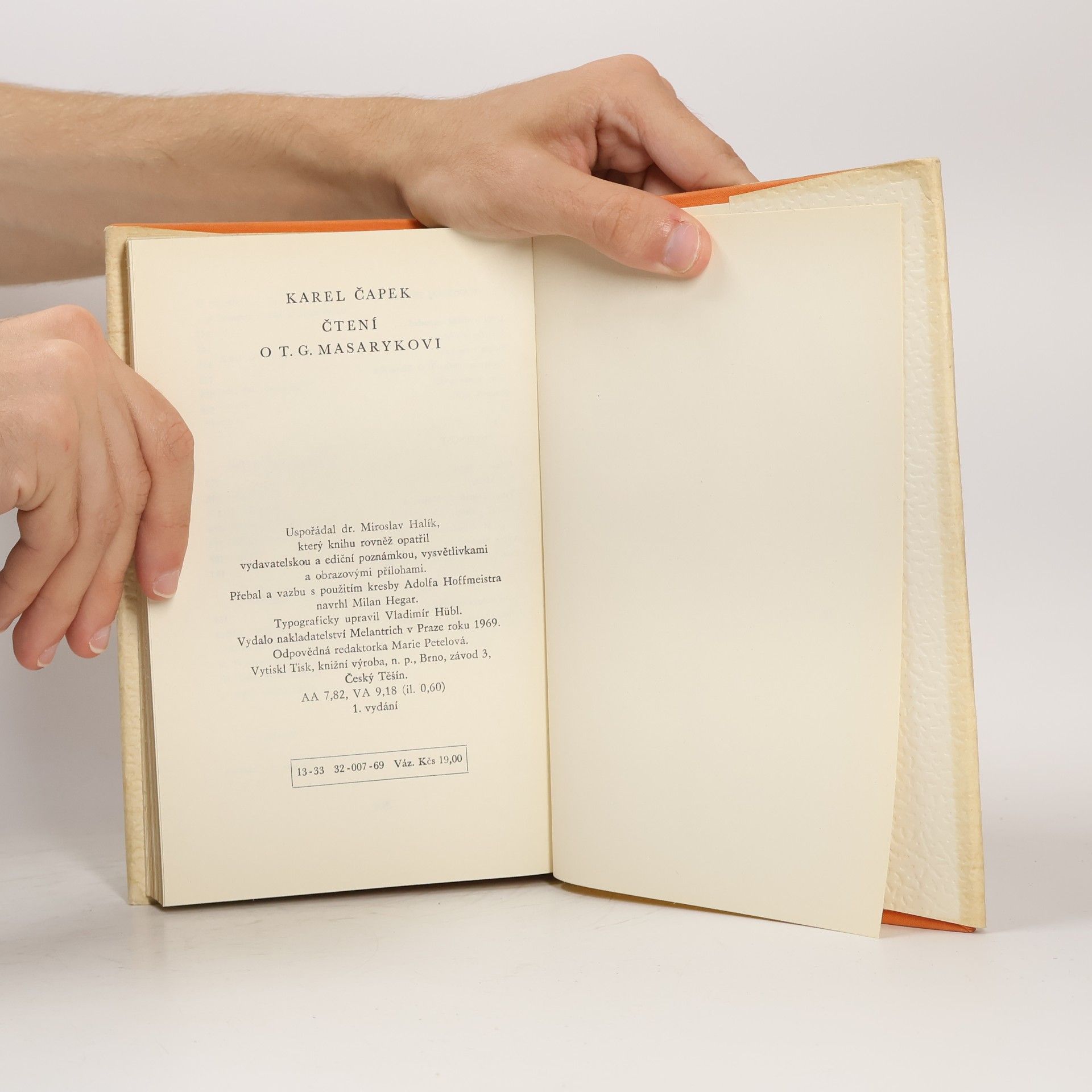Karel Čapek Čtení o T. G. Masarykovi