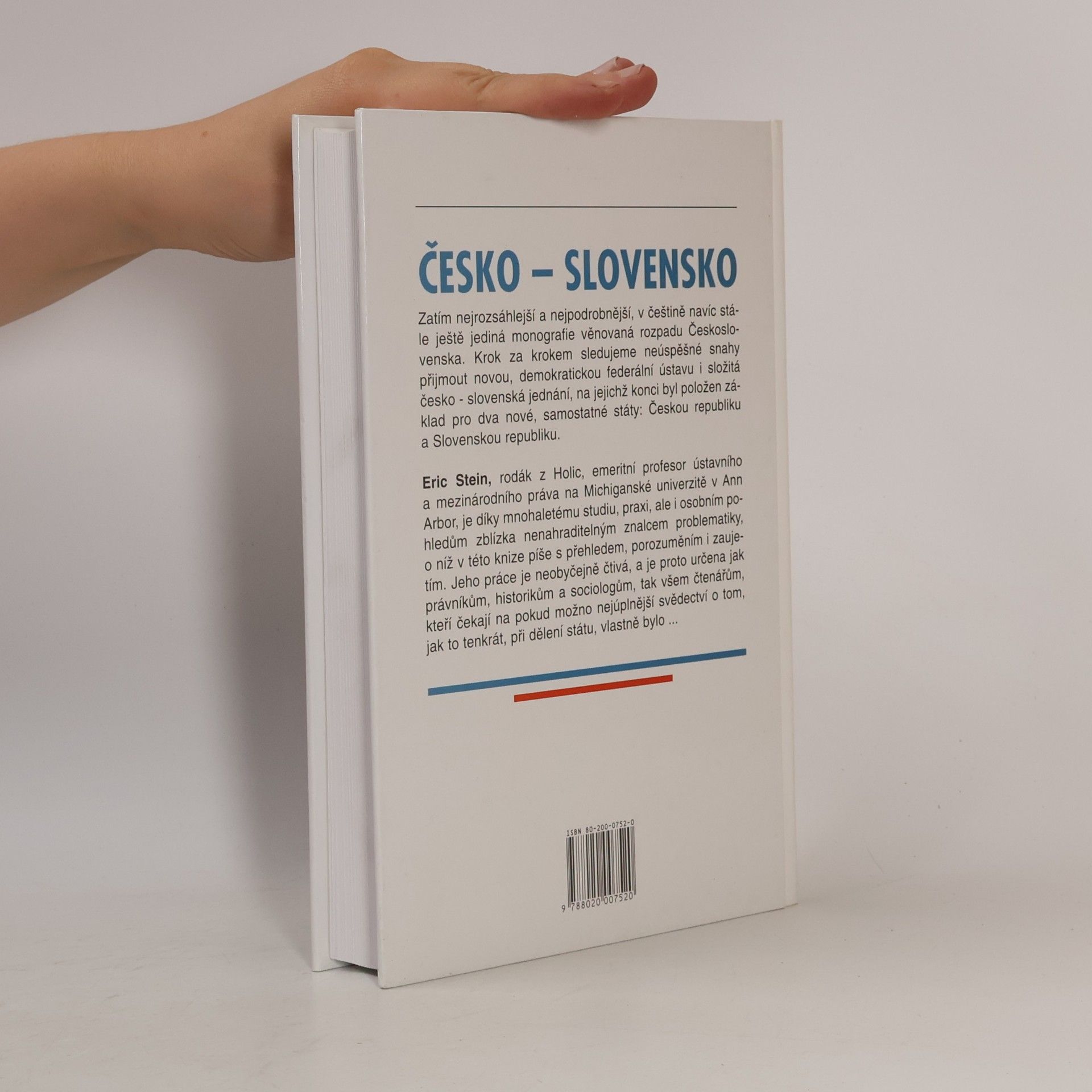 Eric Stein Česko - Slovensko: konflikt, roztržka, rozpad