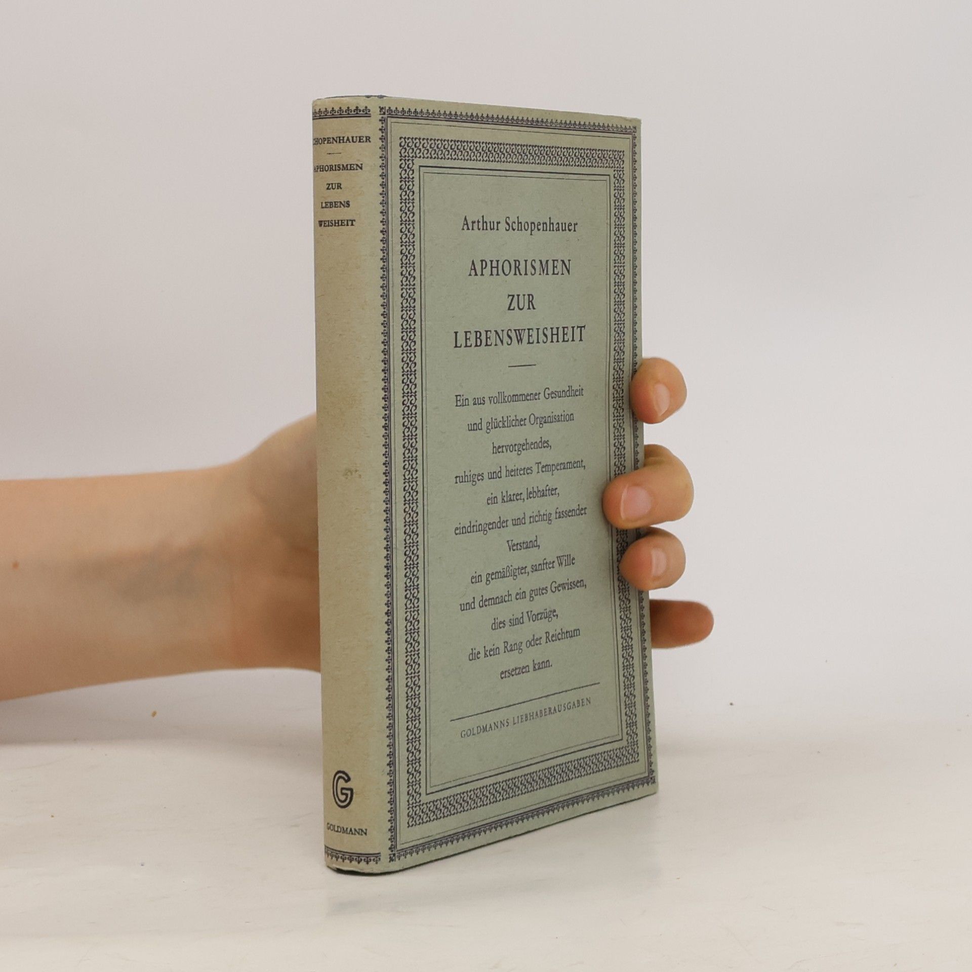 Arthur Schopenhauer Aphorismen zur Lebensweisheit