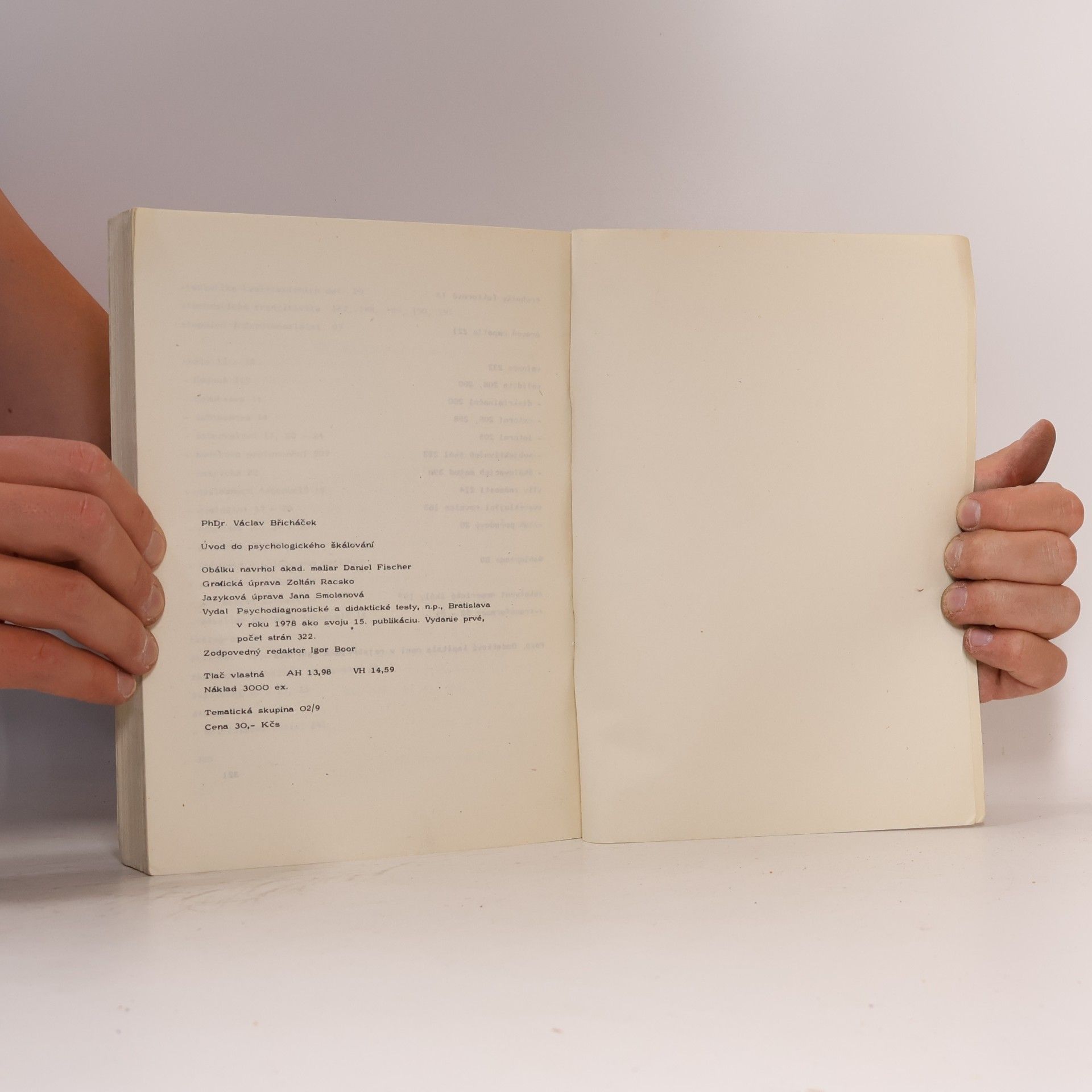 Václav Břicháček Úvod do psychologického škálování