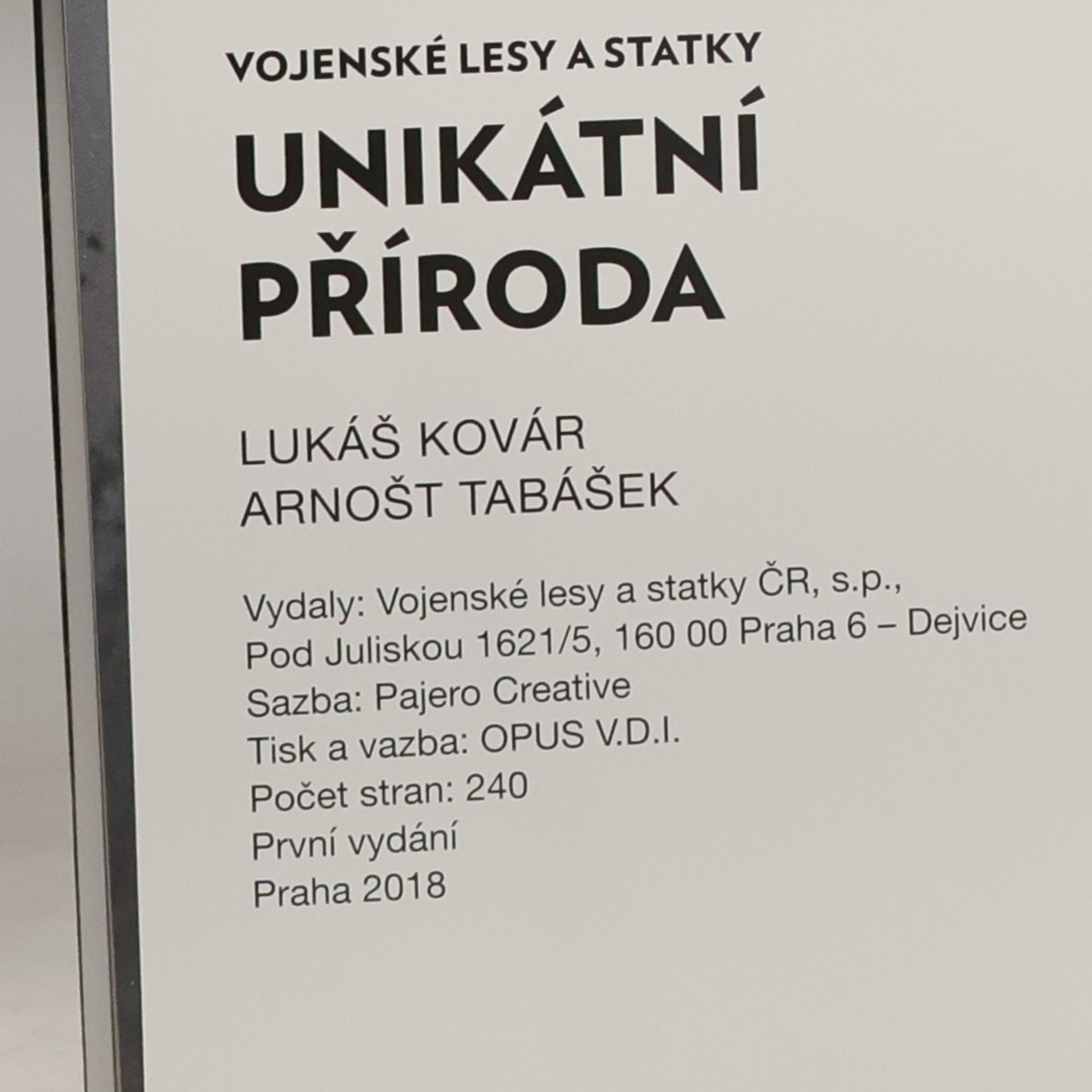 Lukáš Kovár Unikátní příroda. Vojenské lesy a statky