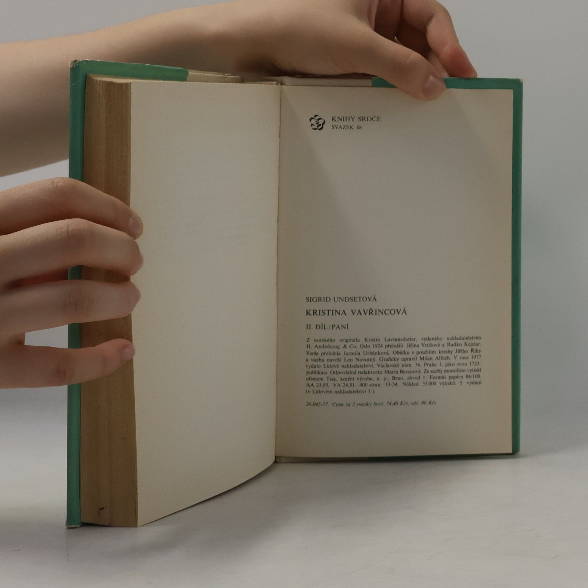 Sigrid Undset Kristina Vavřincová II. Paní