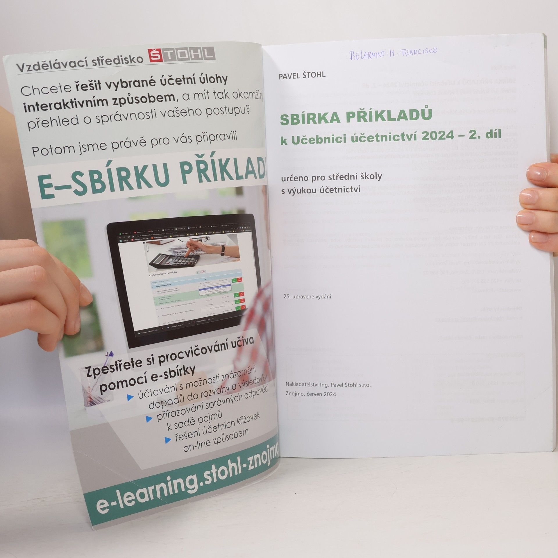 Pavel Štohl Sbírka příkladů k učebnici účetnictví II. díl 2024