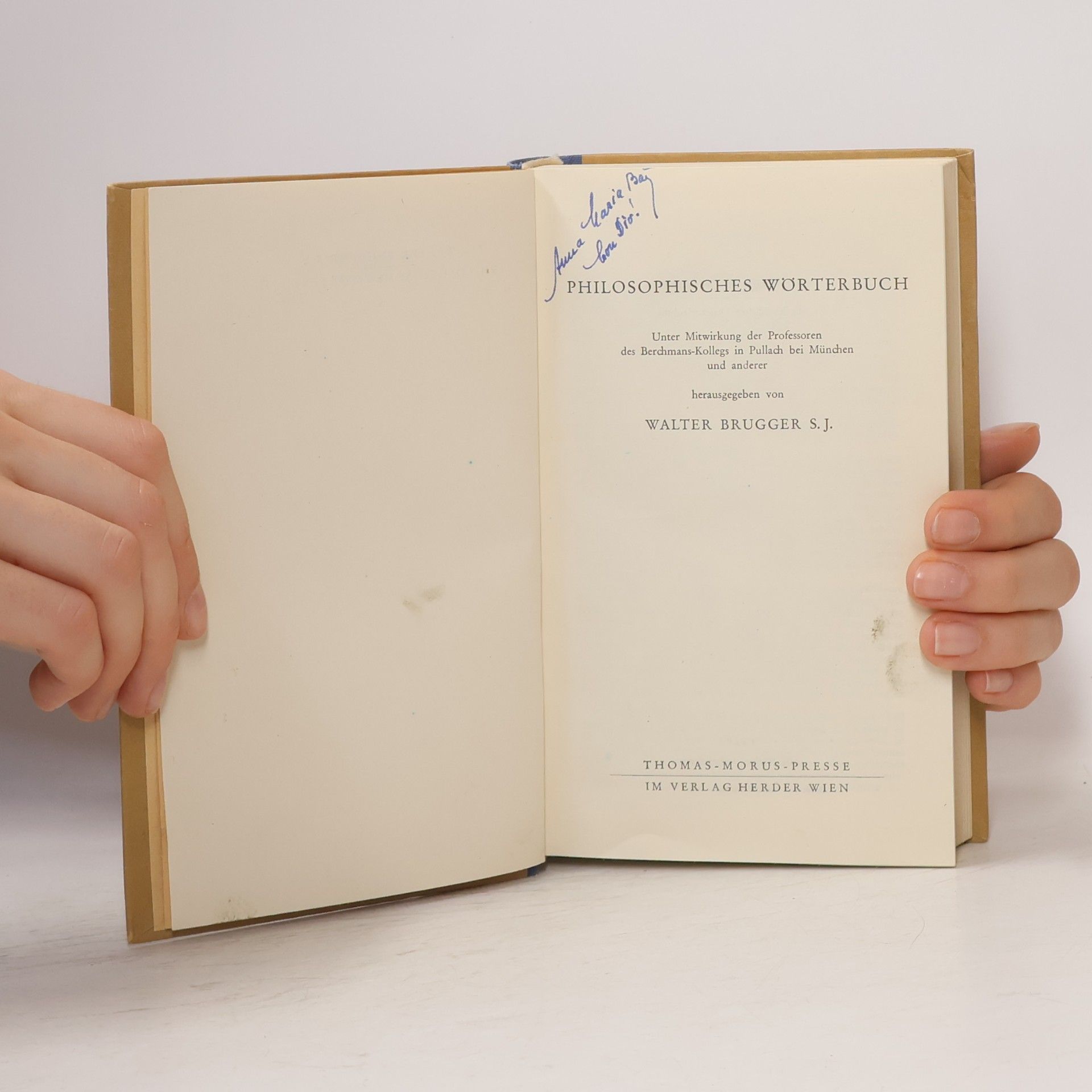 Walter Brugger Philosophisches Wörterbuch