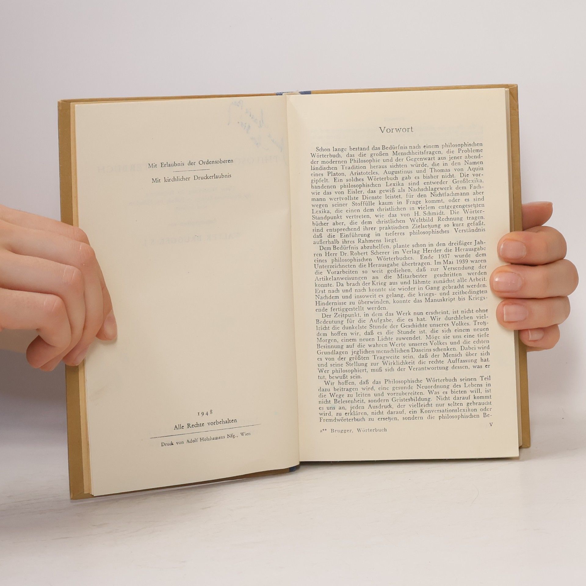 Walter Brugger Philosophisches Wörterbuch