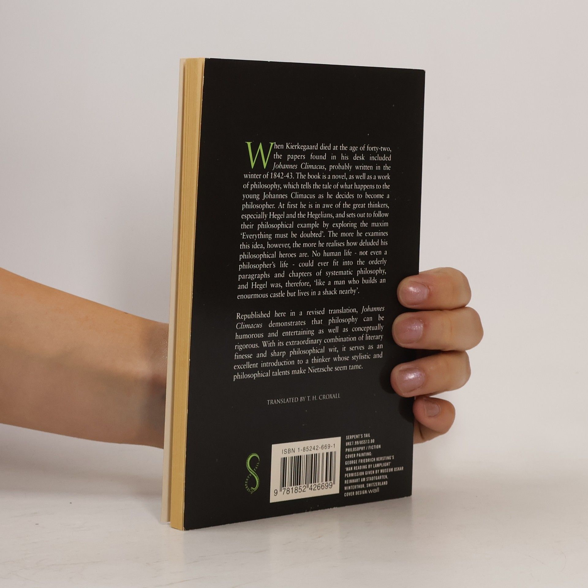 Søren Kierkegaard Johannes Climacus: Or: A Life of Doubt