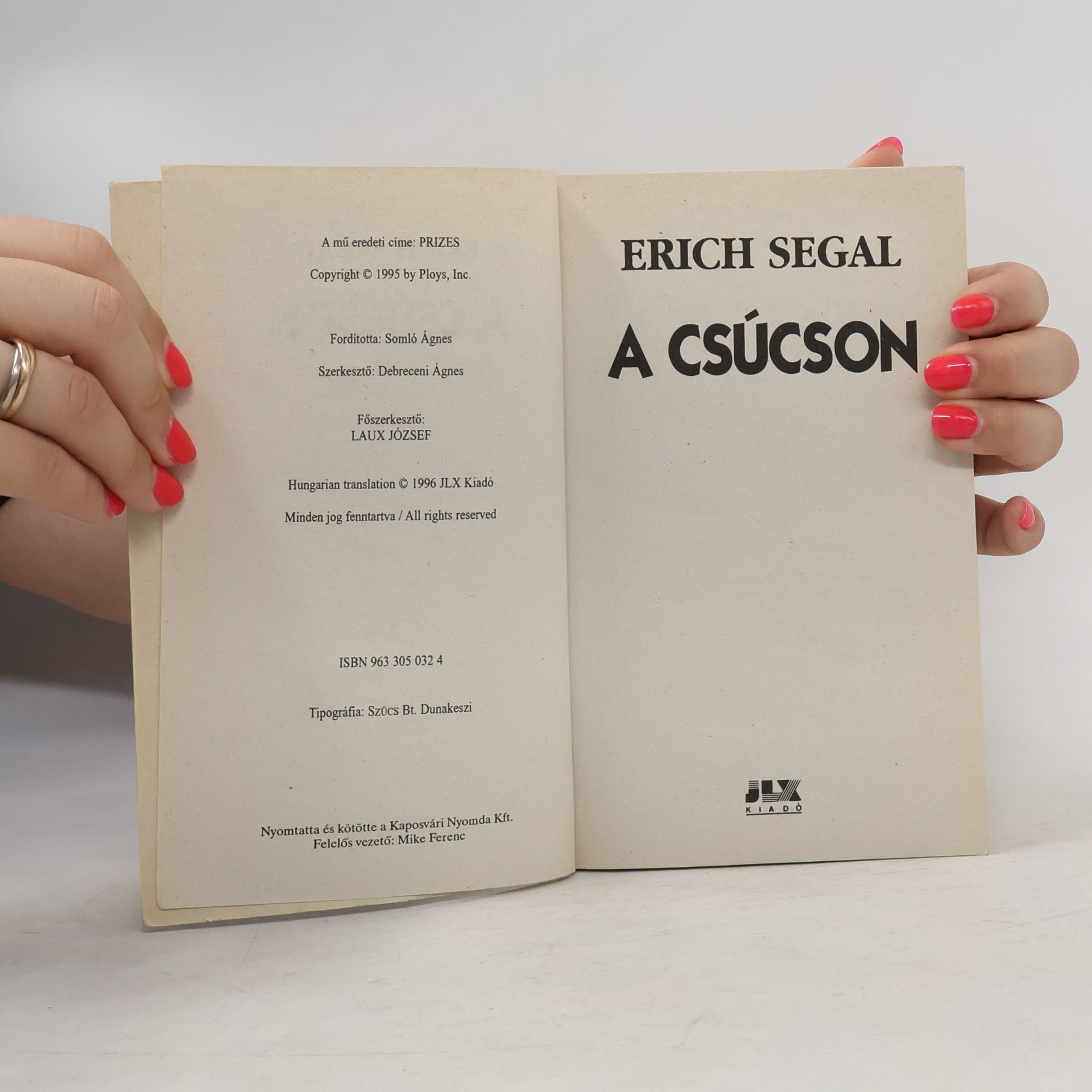 Erich Segal A Csúcson