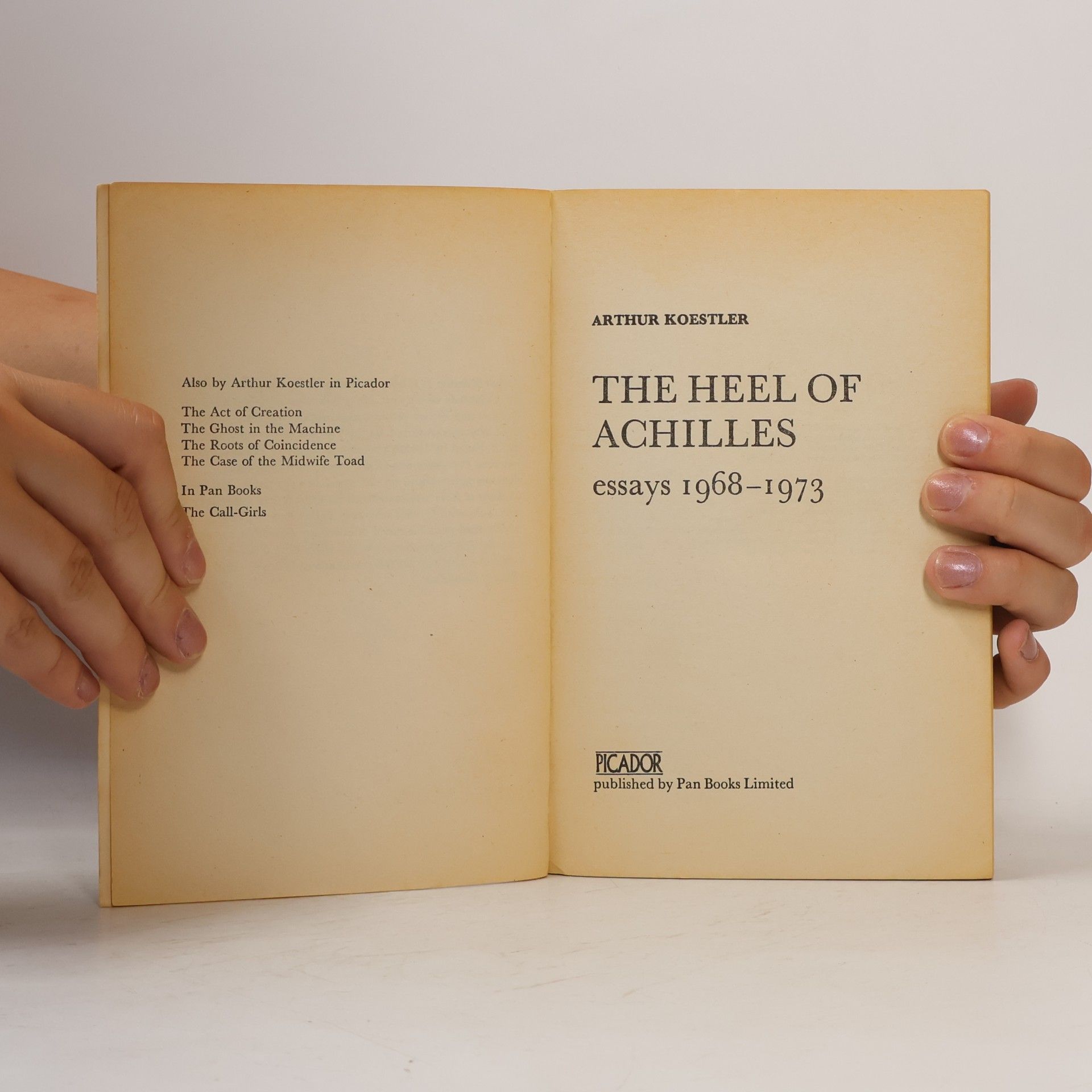 Arthur Koestler The Heel of Achilles