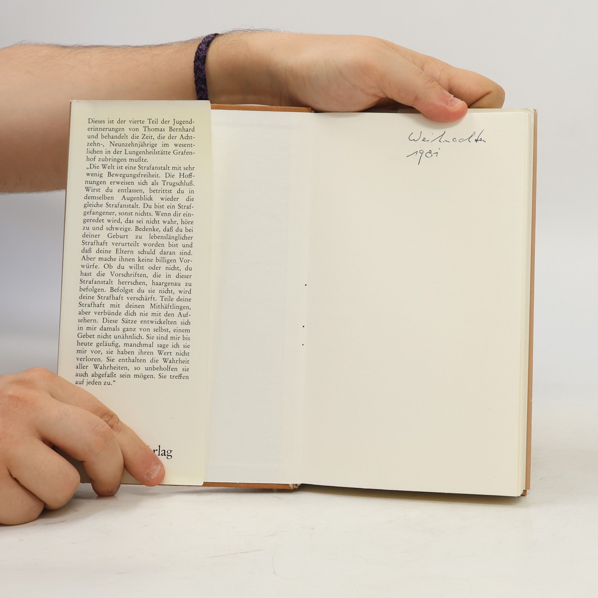 Thomas Bernhard Die Kälte