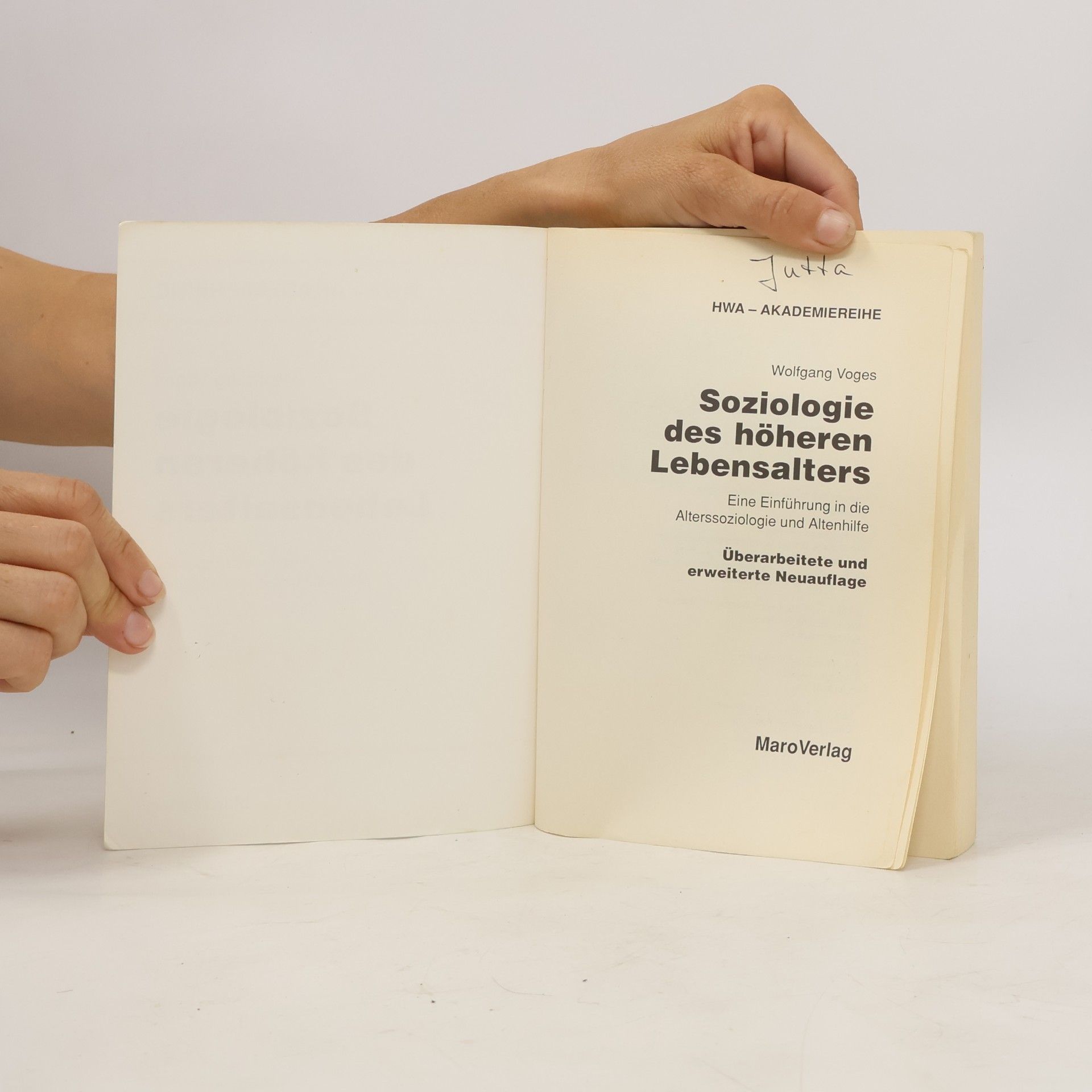 Wolfgang Voges Soziologie des höheren Lebensalters
