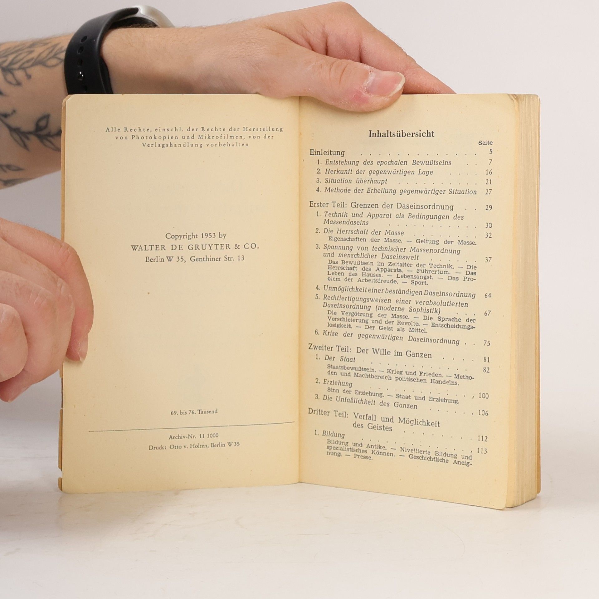 Karl Jaspers Die geistige Situation der Zeit (1931)