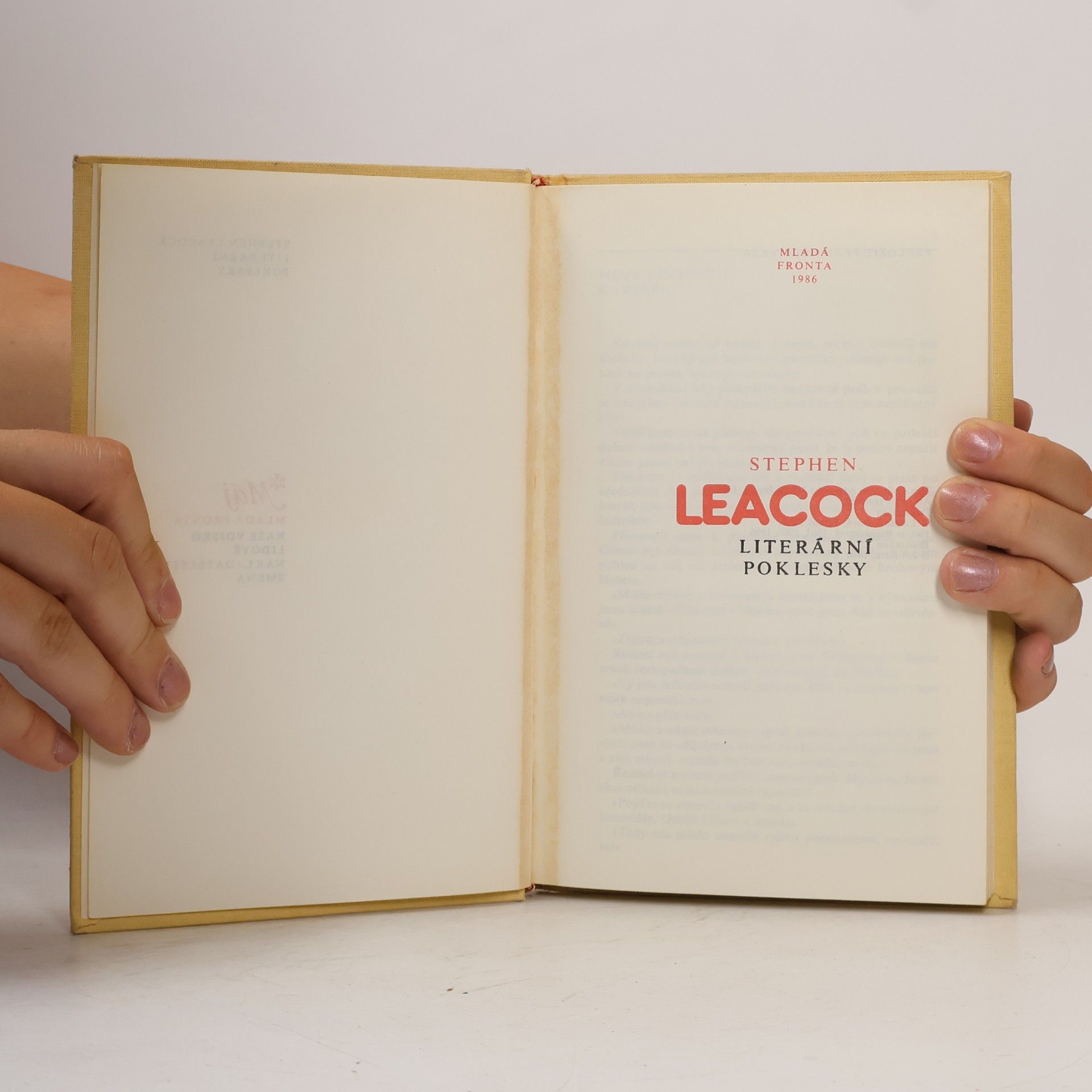 Stephen Leacock Leacock. Literární poklesky