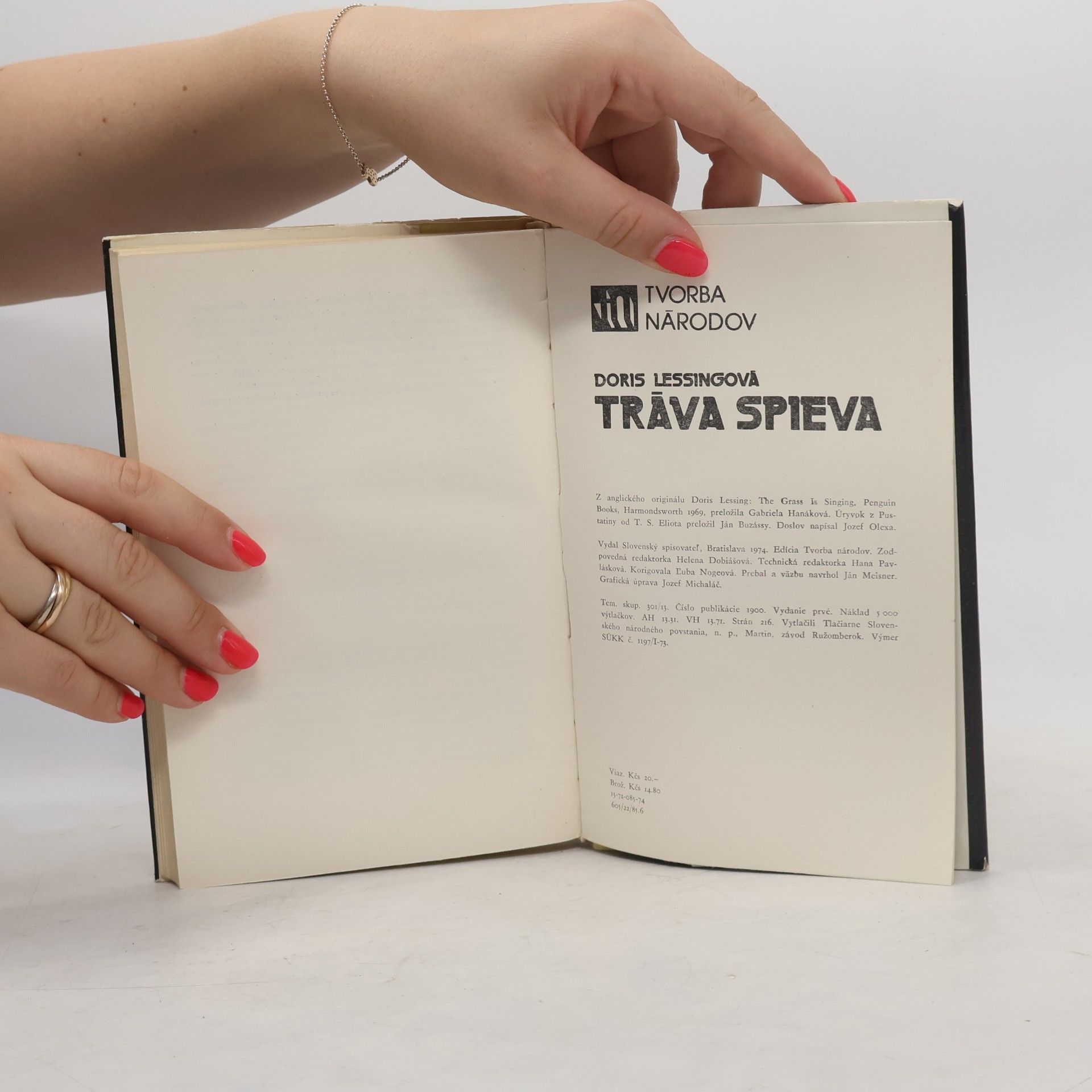 Doris Lessing Tráva spieva