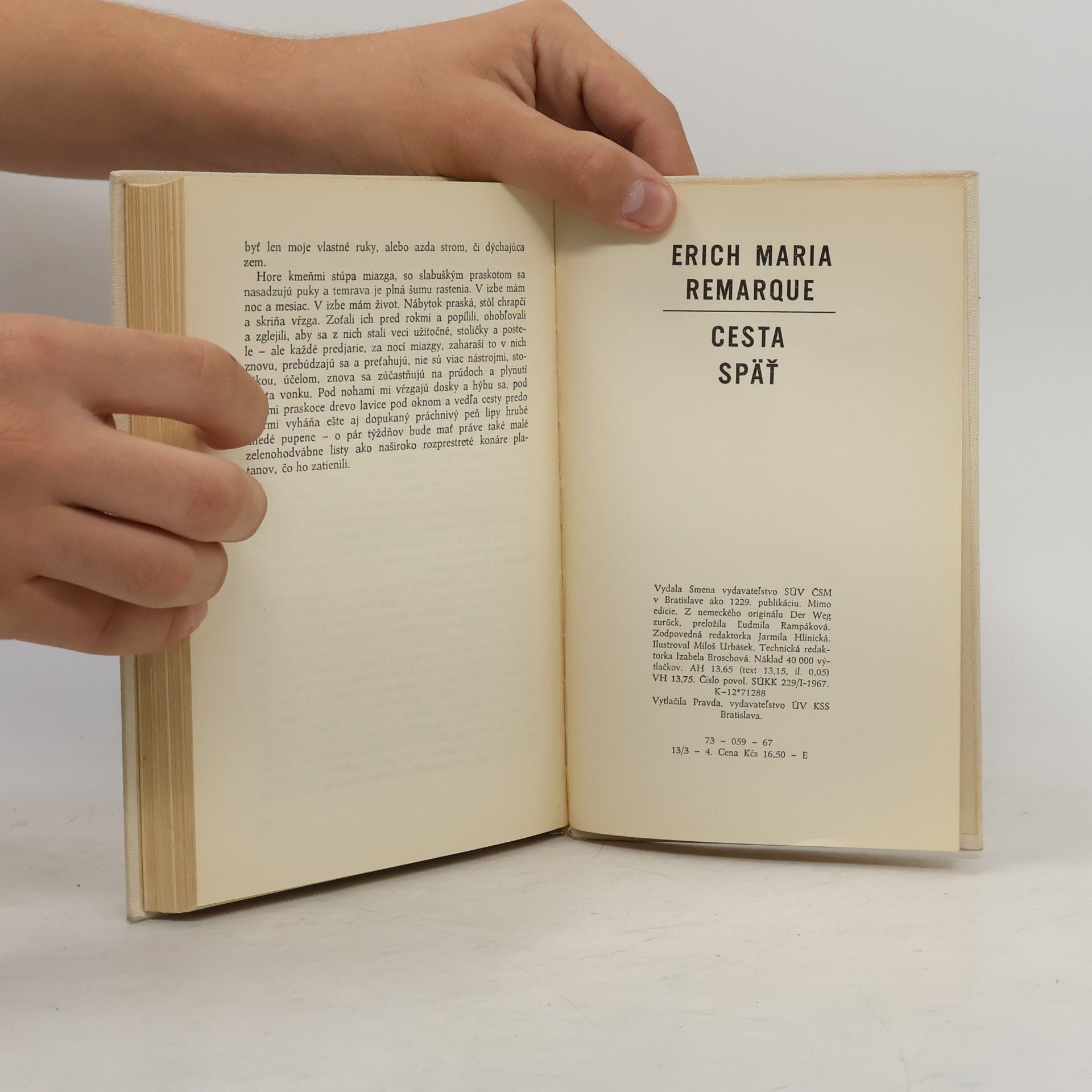 Erich Maria Remarque Cesta späť