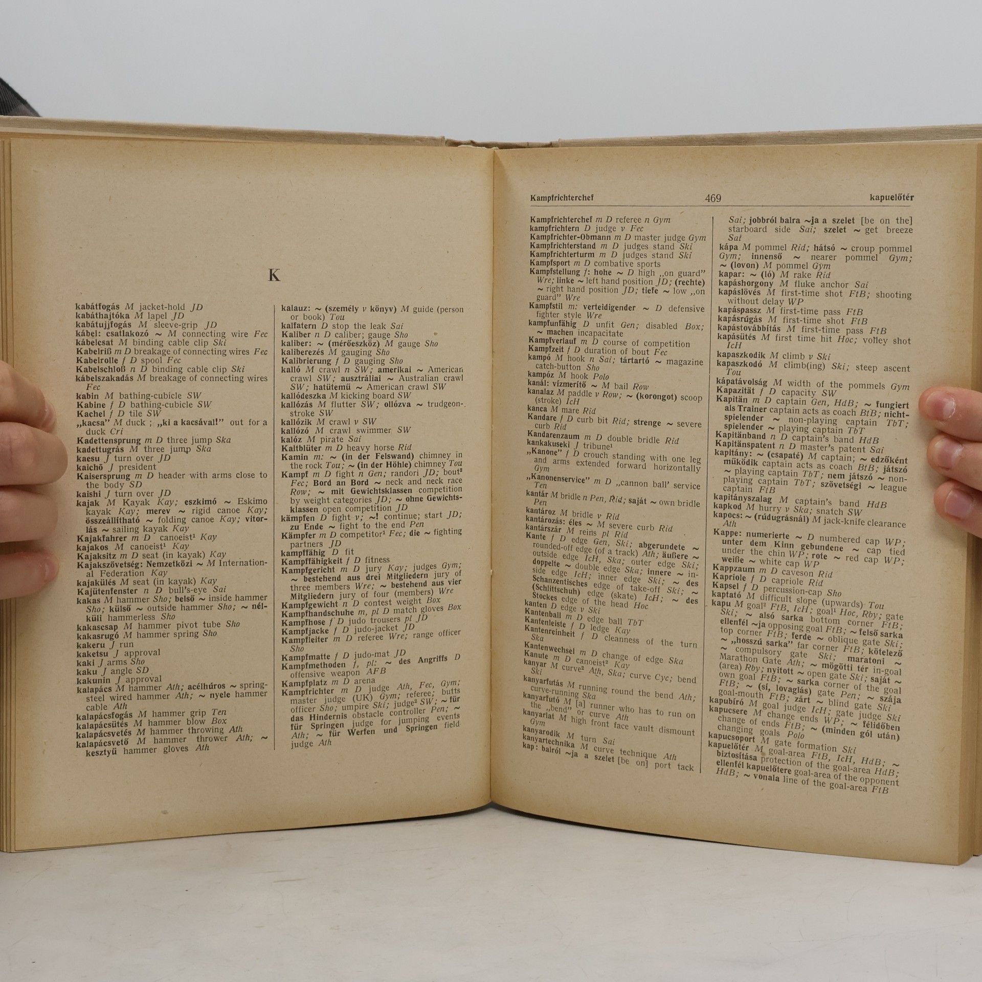 Ferenc Hepp Sportwörterbuch in sieben Sprachen