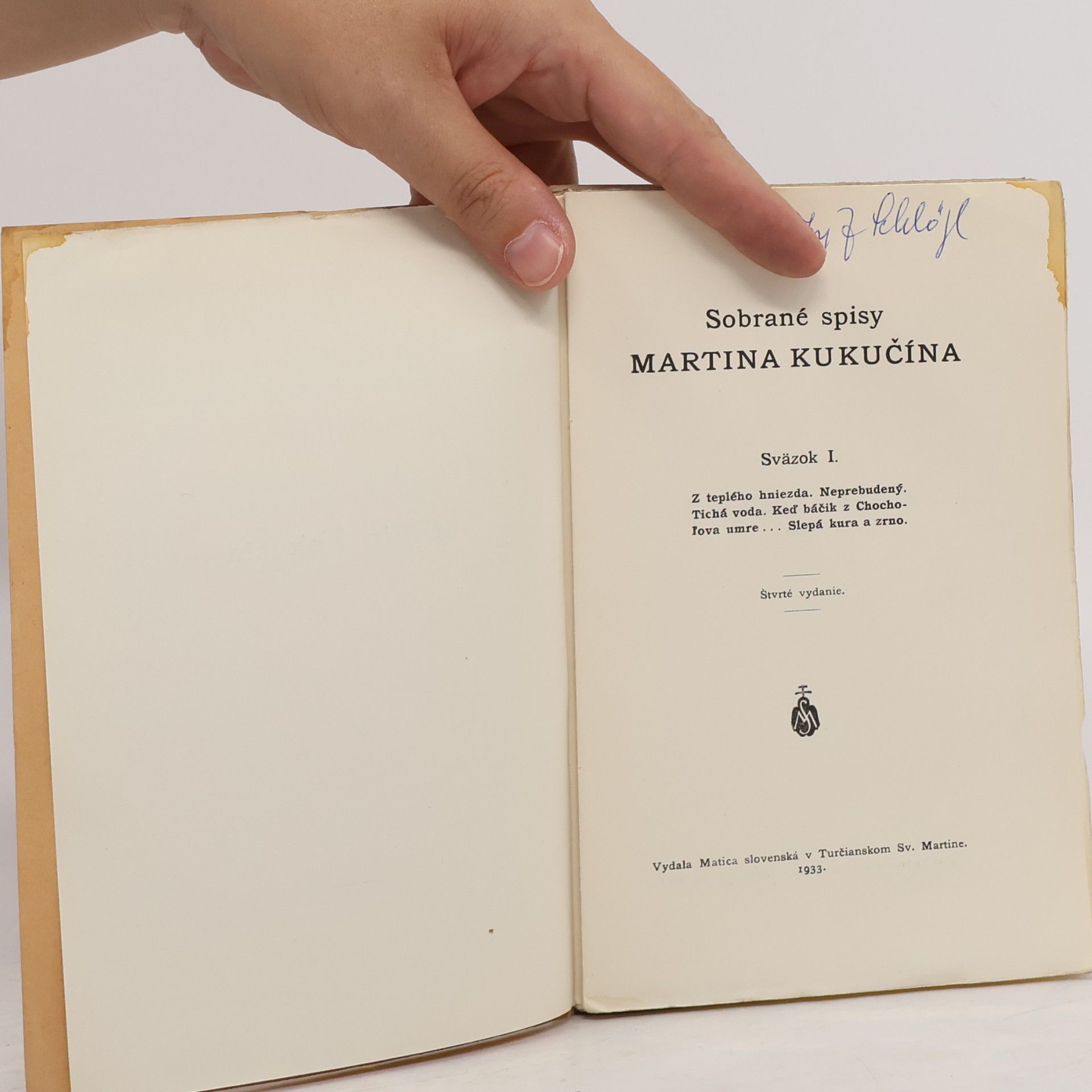 Martin Kukučín Sobrané spisy Martina Kukučína 1