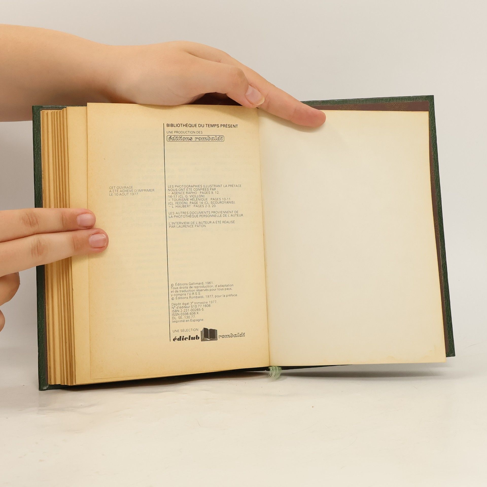 Michel Déon Bibliothèque du temps présent: Le Balcon de Spetsai
