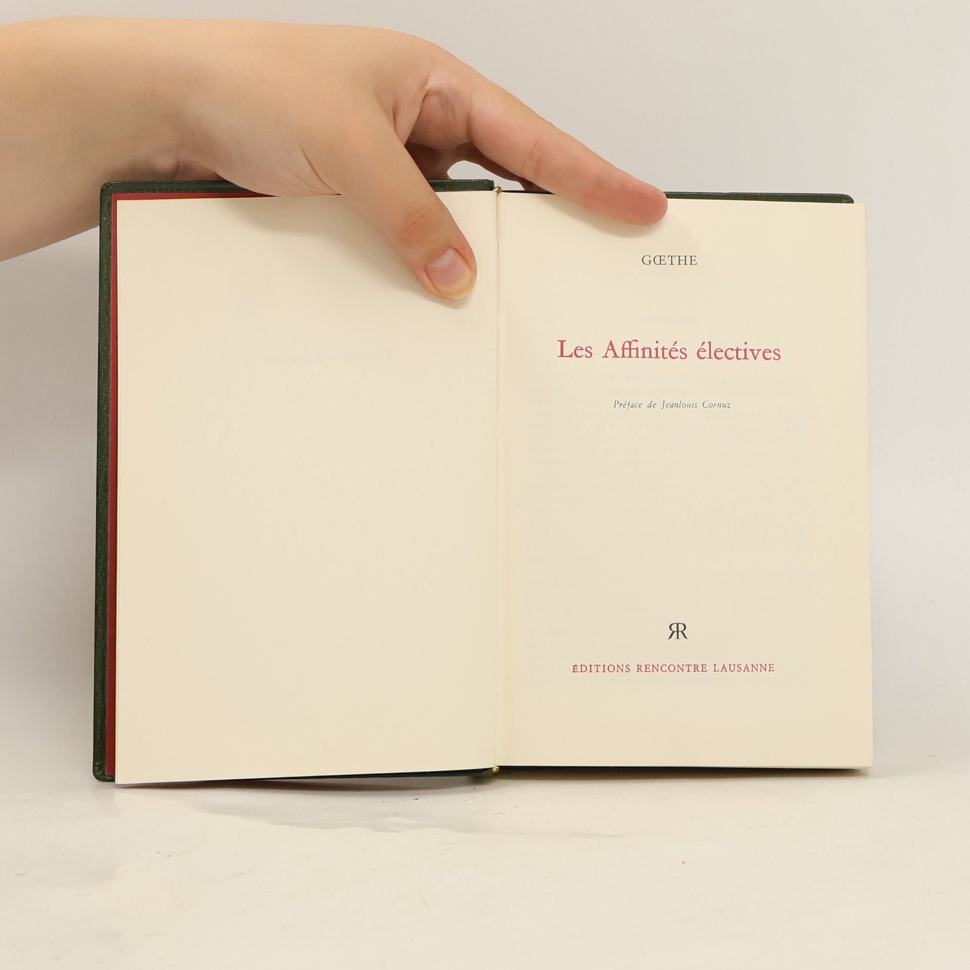 Johann Wolfgang von Goethe Les Affinités électives