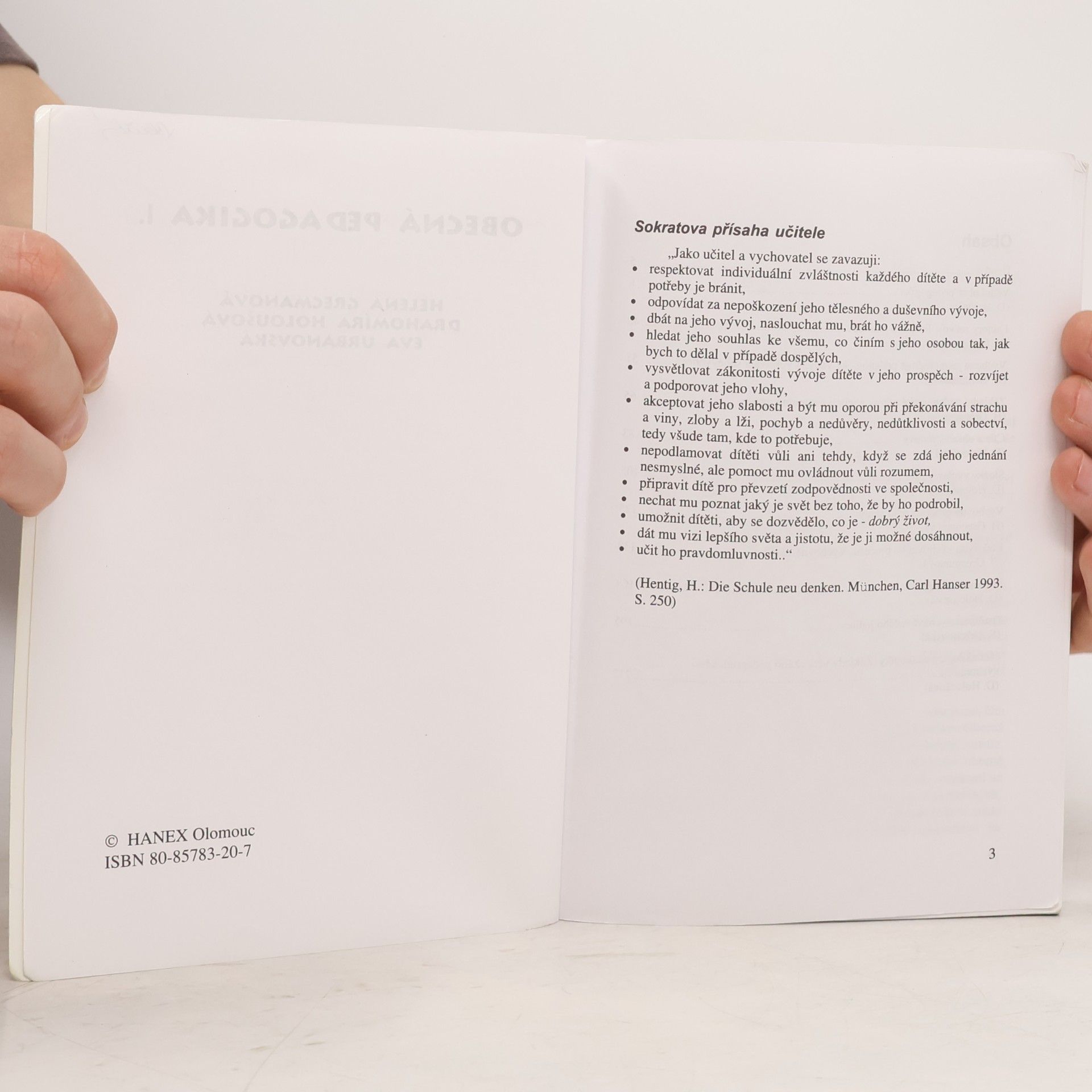 Various authors Obecná pedagogika I.