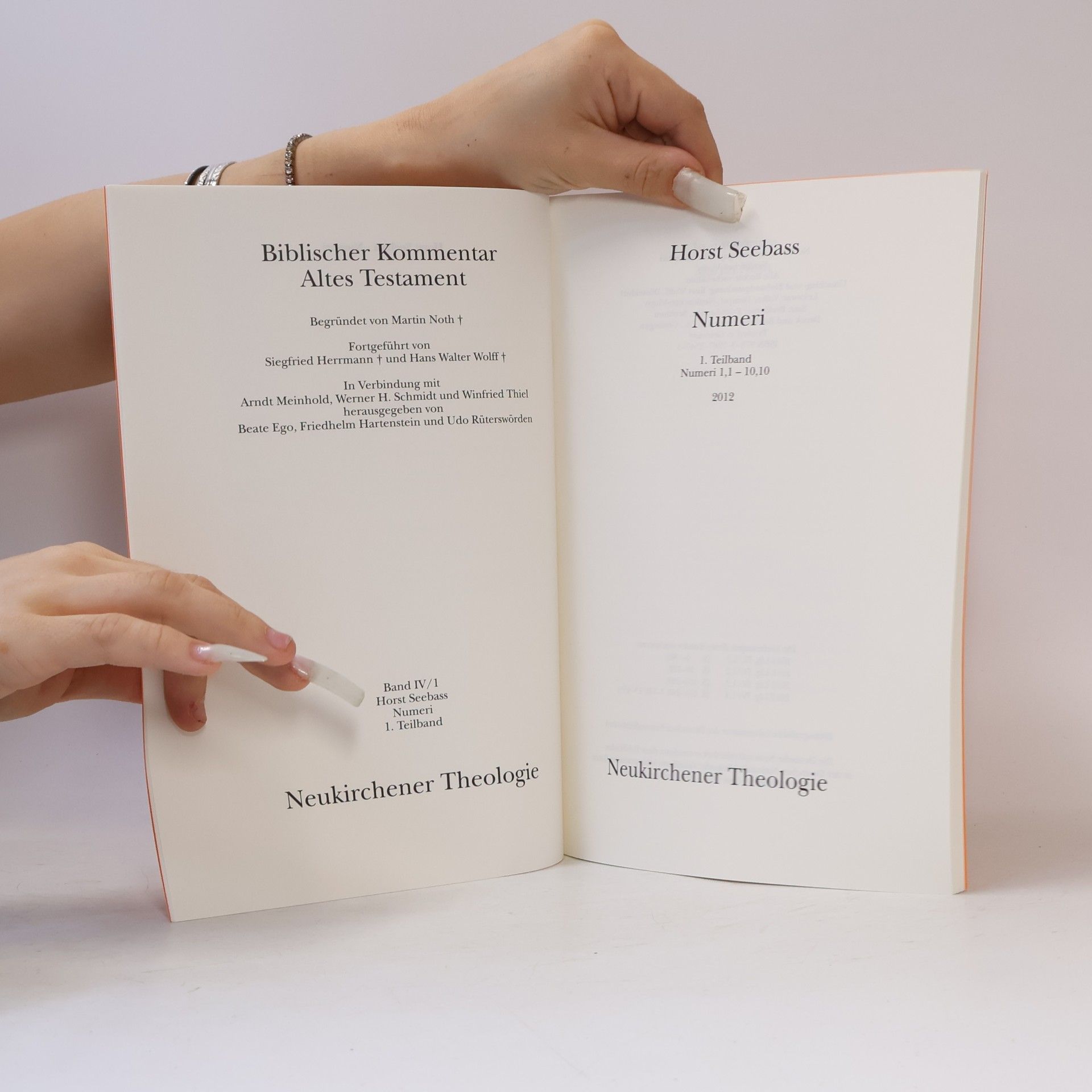 Horst Seebass Biblischer Kommentar Altes Testament - IV/1.4: Numeri 10,1-10,10