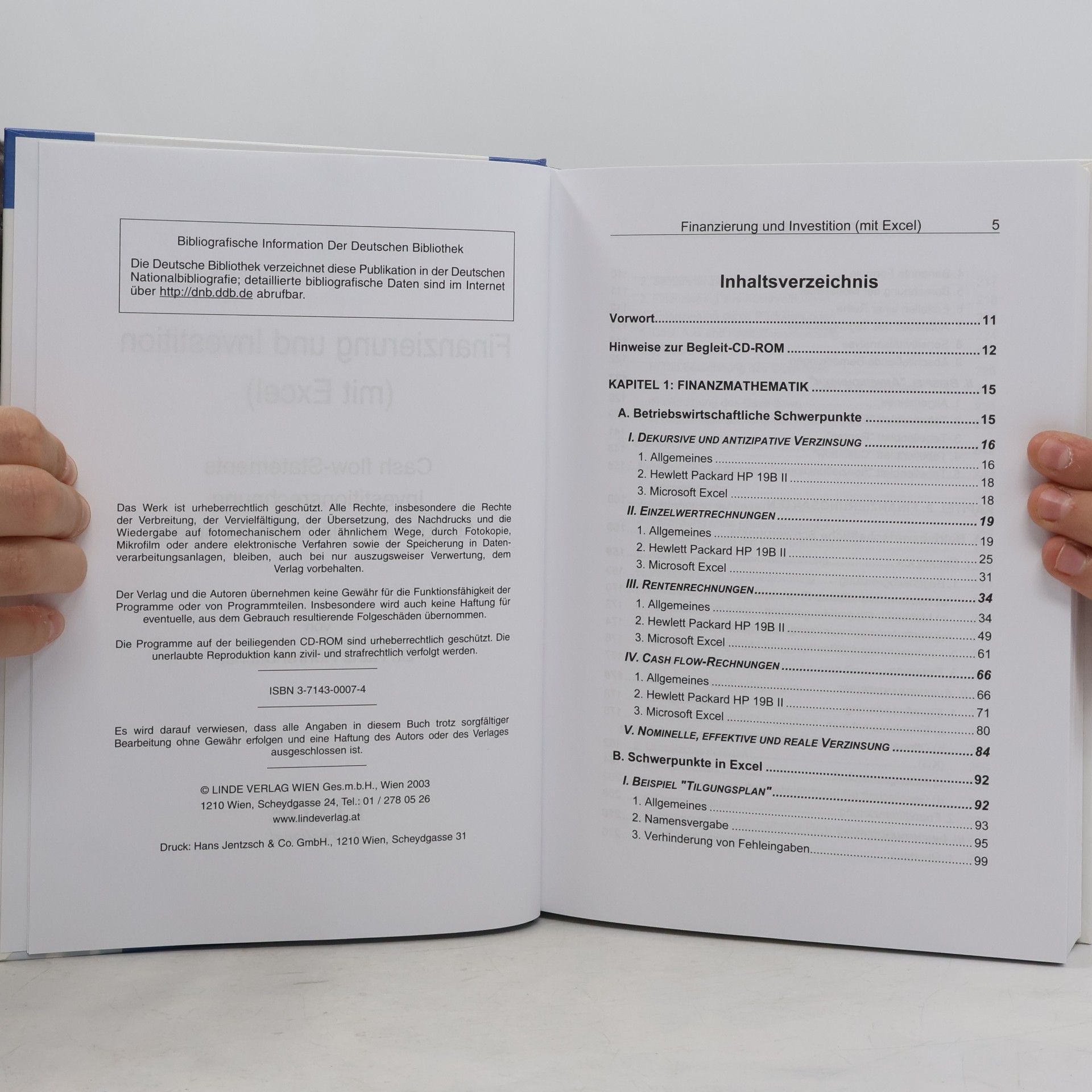 Hans Röhrenbacher Finanzierung und Investition (mit Excel): Cash flow-Statements, Investitionsrechnung, Ausführlich erläuterte Beispiele