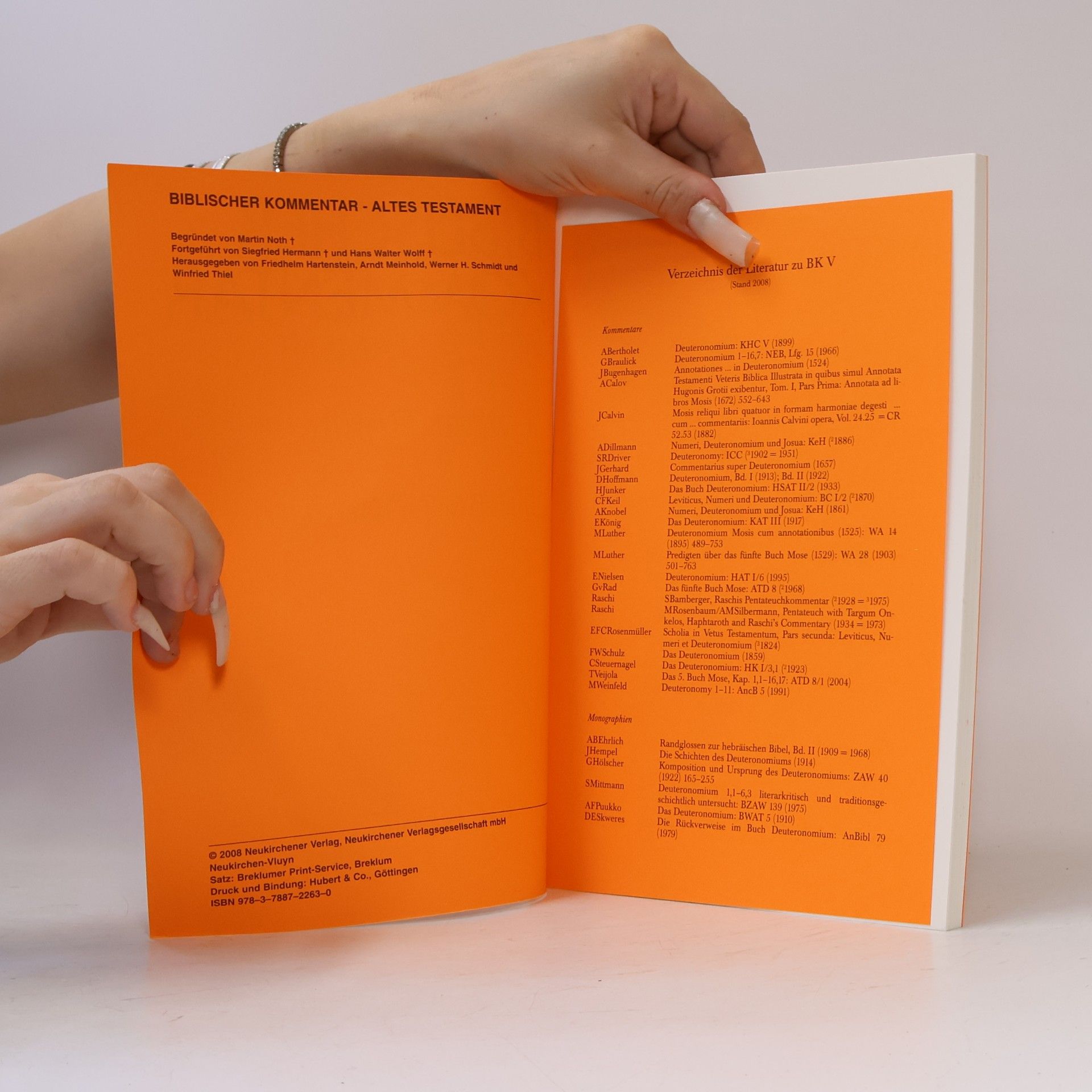 Lothar Perlitt Biblischer Kommentar altes Testament 5 V5