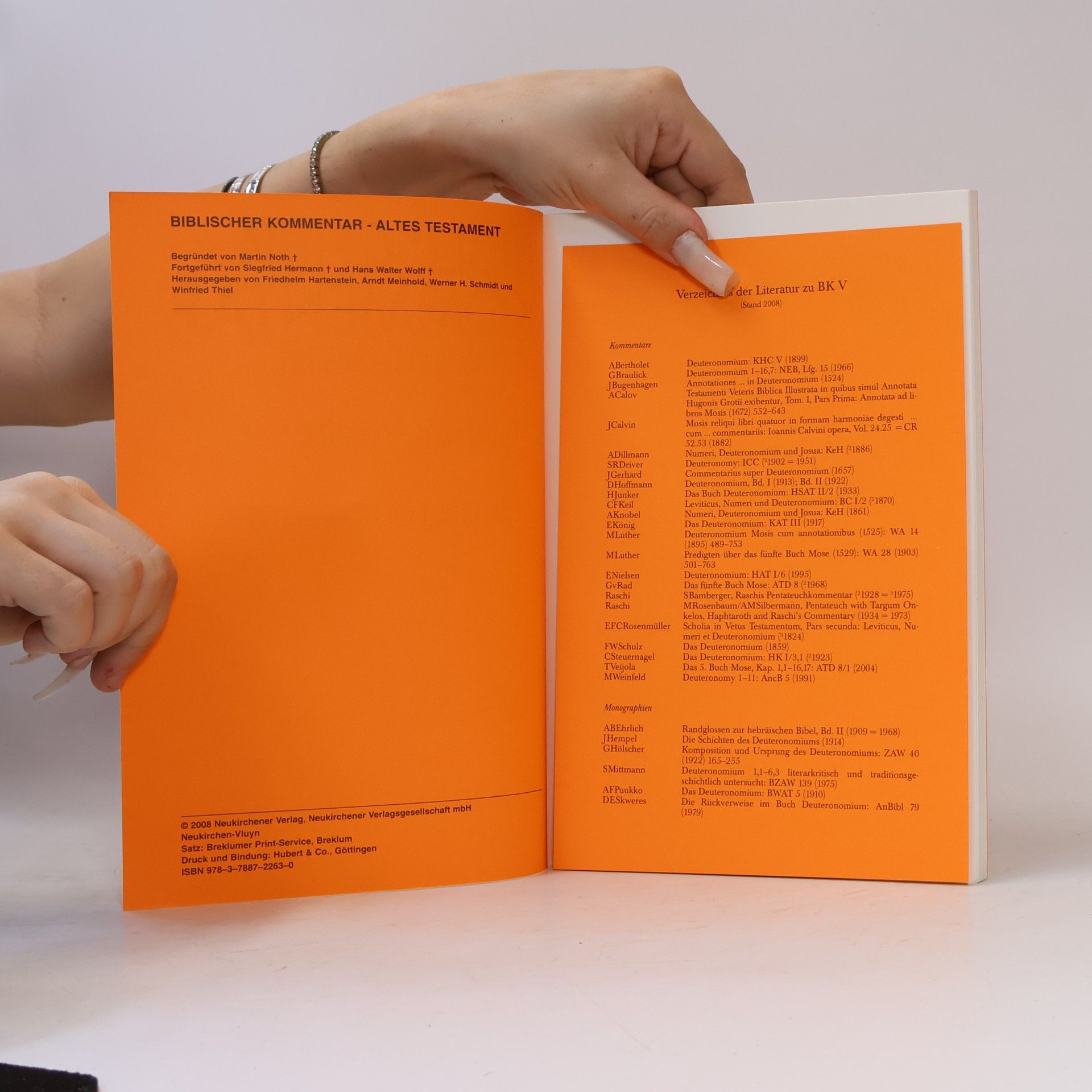Lothar Perlitt Biblischer Kommentar altes Testament 5 V5