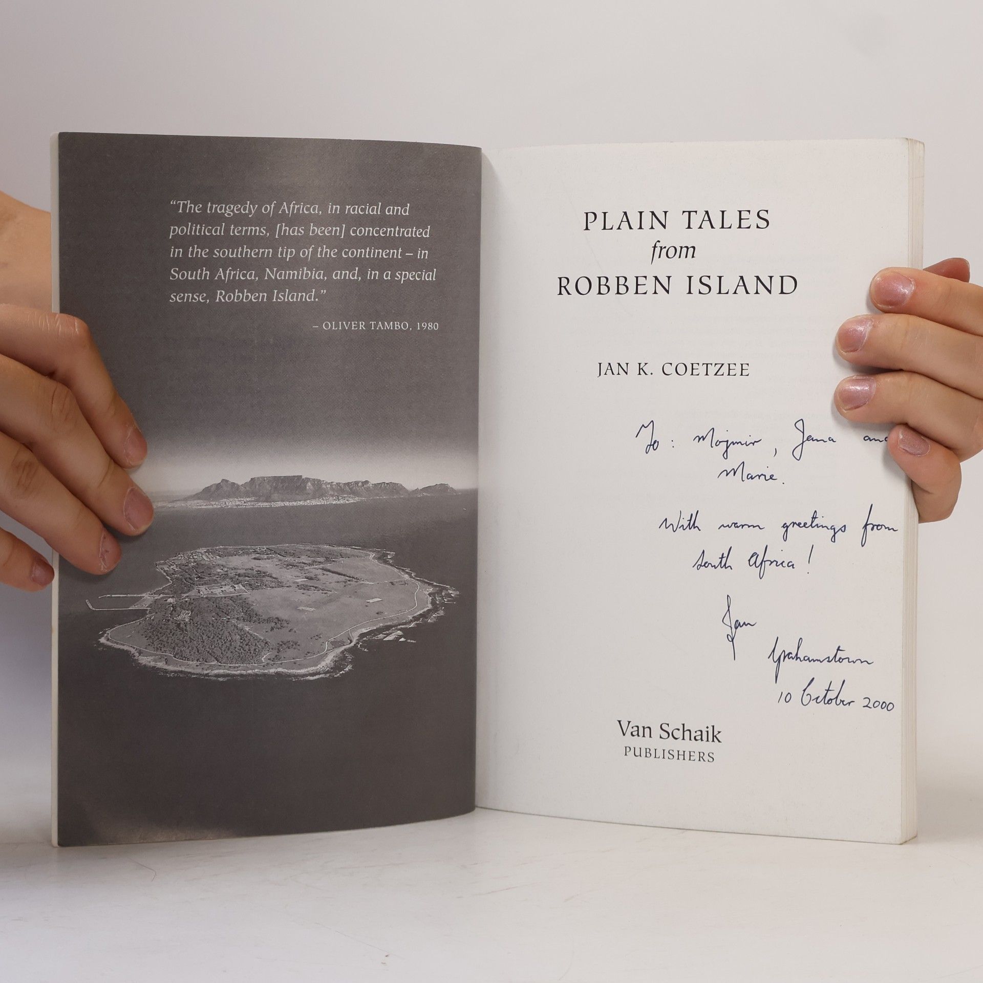 Jan Karel Coetzee Plain Tales from Robben Island