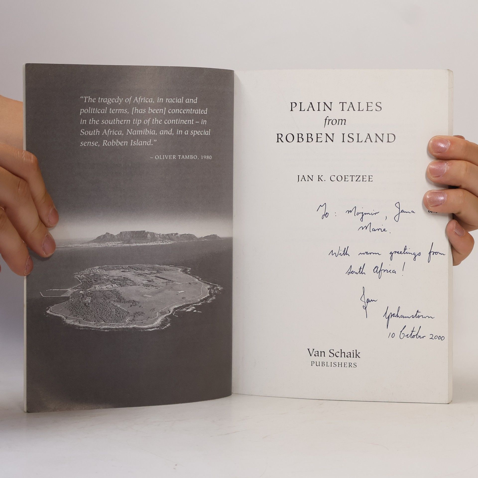 Jan Karel Coetzee Plain Tales from Robben Island