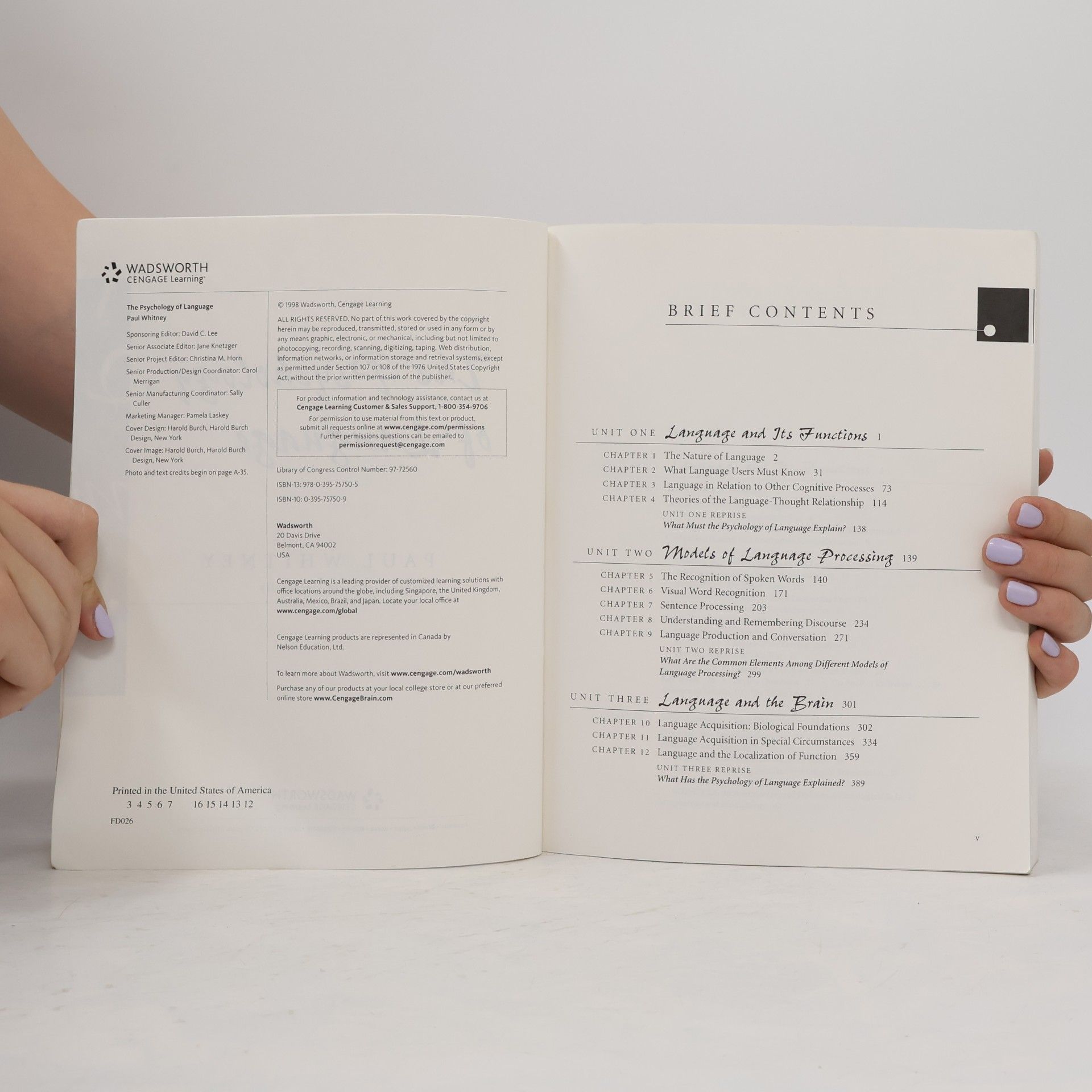 Paul Whitney The Psychology of Language