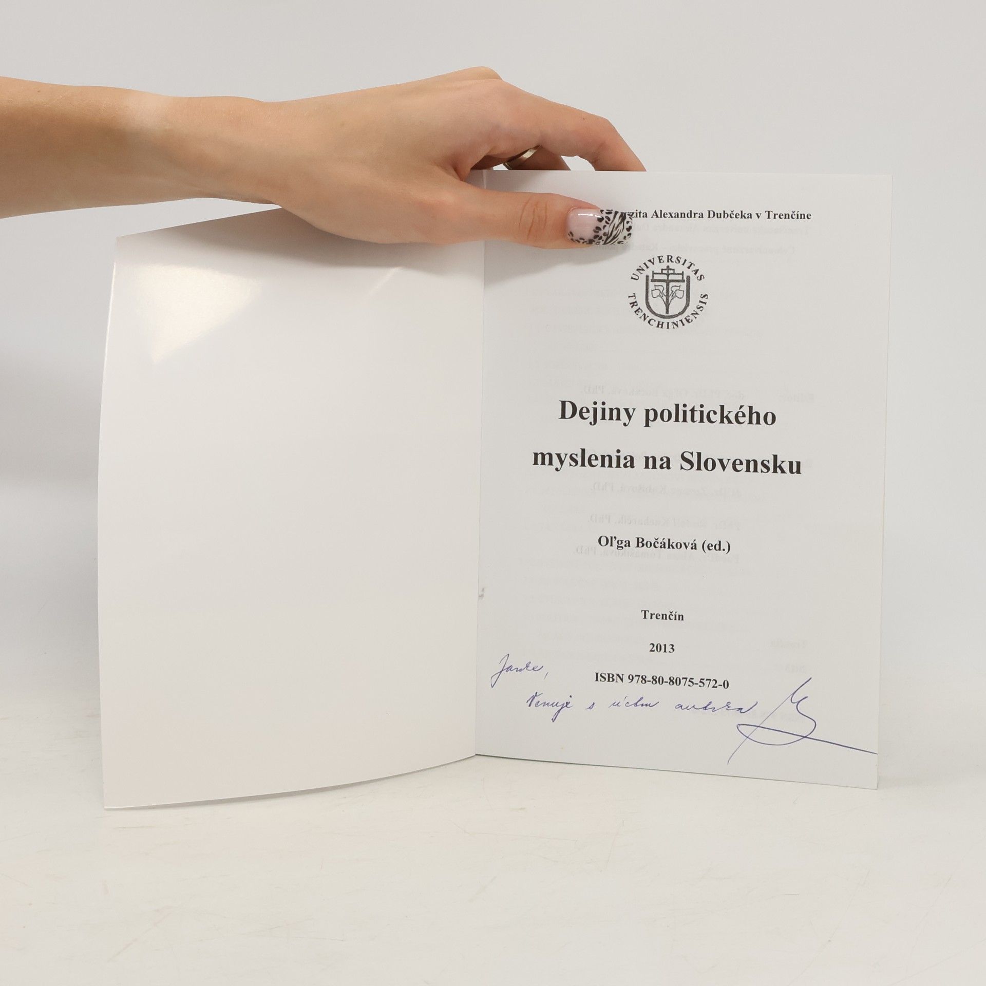 Ol ga Bočáková Dejiny politického myslenia na Slovensku